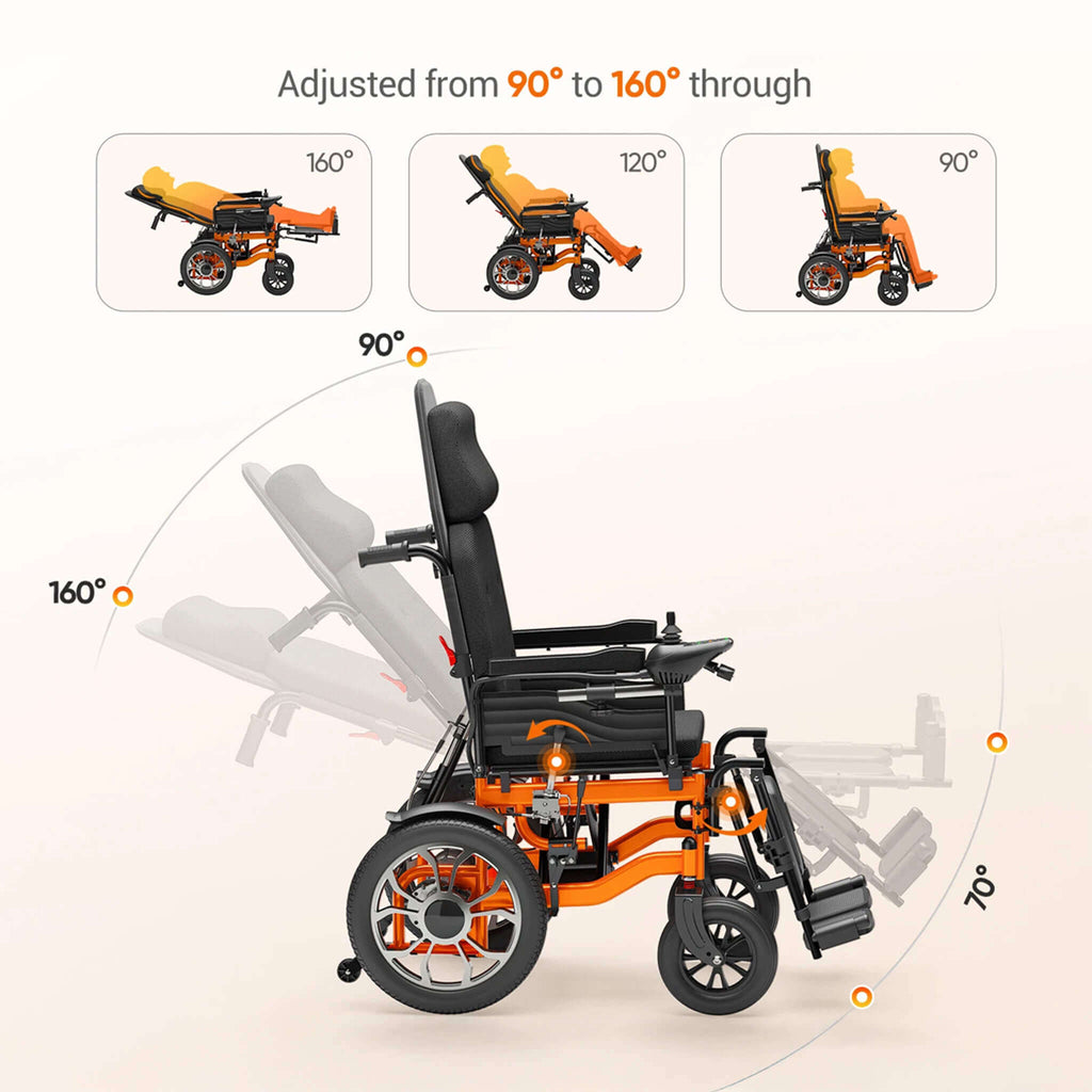 Motivo Premium Lightweight Electric Full Reclining Motorized Foldable Wheelchair (SAK91516) – SAKSBY WHOLESALE, view 11