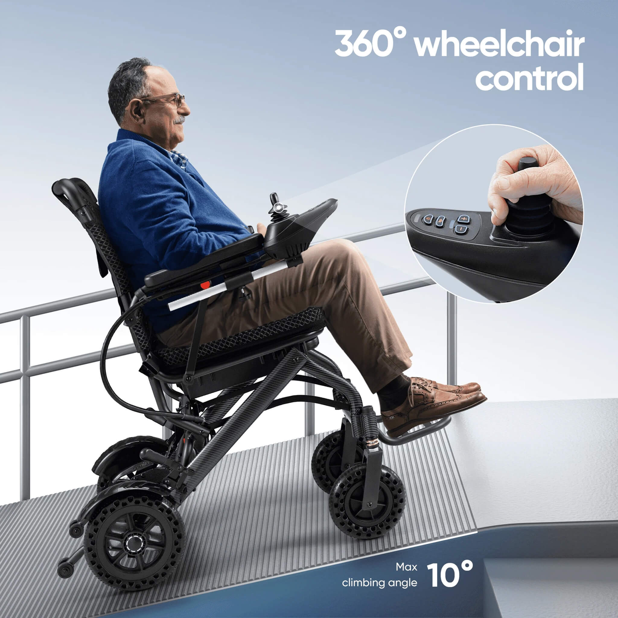 Pride Premium Lightweight Foldable All-Terrain Electric Wheelchair, 300LBS [FDA & Airline Approved] (SAK18673) – SAKSBY WHOLE