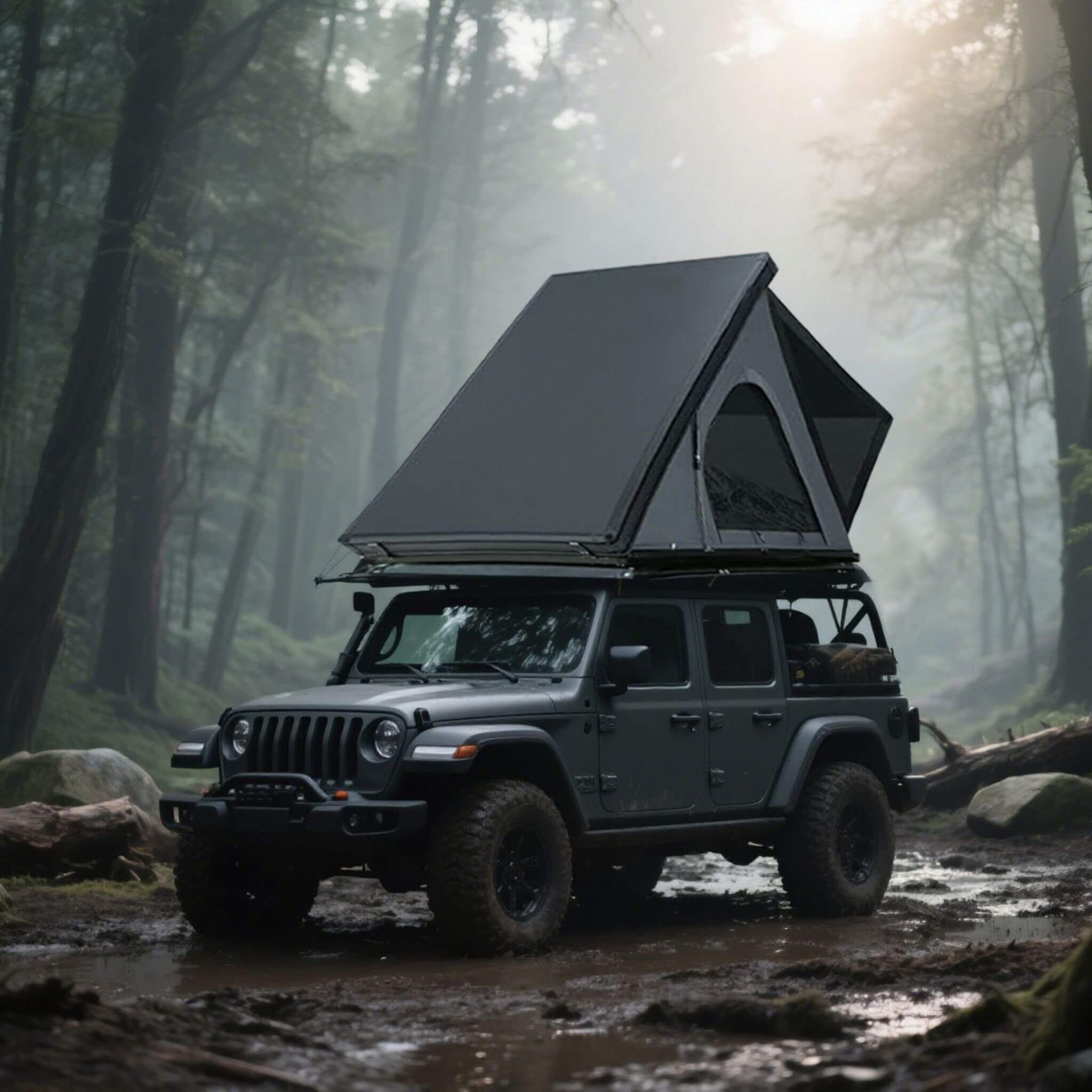 Trailora Apex Premium Lightweight Hard Shell Rooftop Tent With LED Strip And Memory Foam (SAK51780) – SAKSBY WHOLESALE