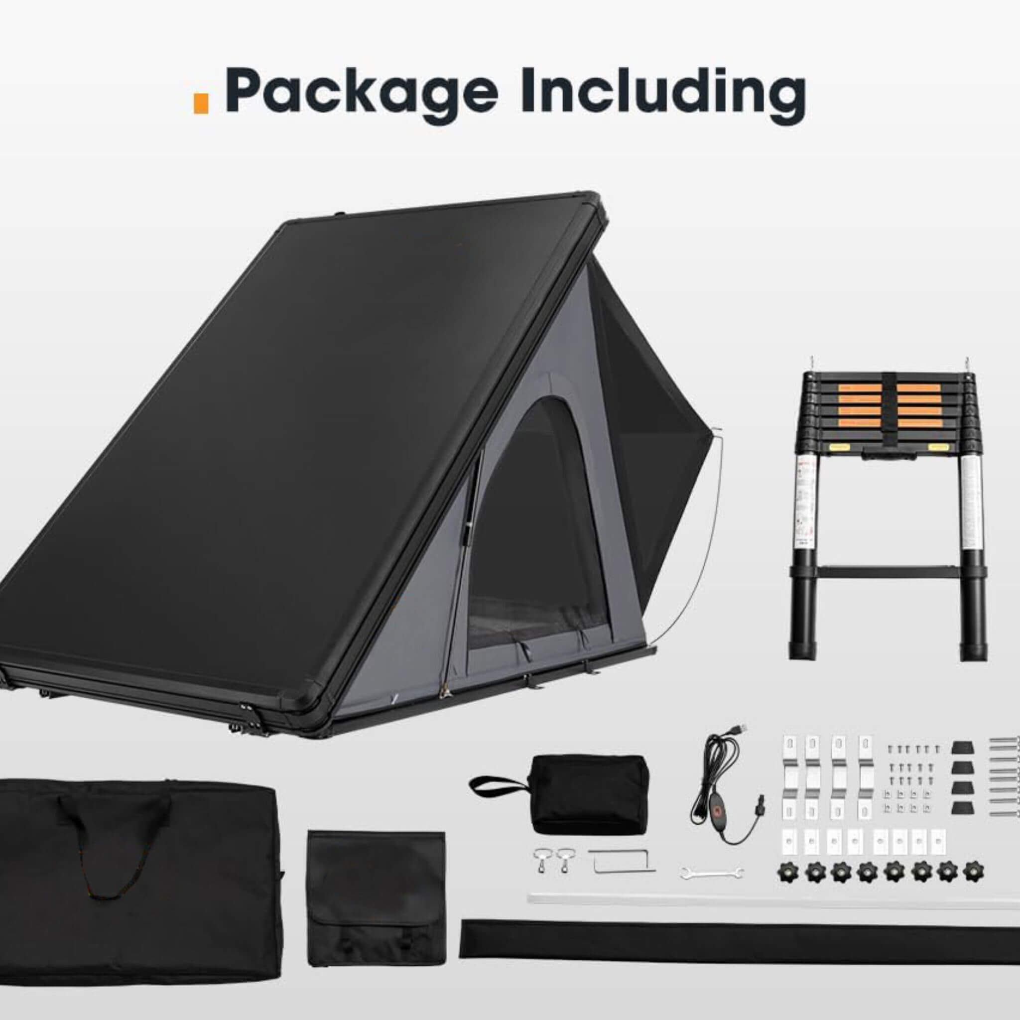 Trailora Apex Premium Lightweight Hard Shell Rooftop Tent With LED Strip And Memory Foam (SAK51780) – SAKSBY WHOLESALE, view 