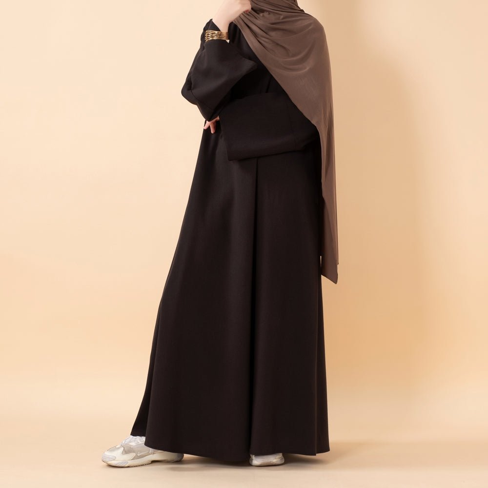 Mariam's Collection Premium Linen Effect Pullover Abaya with Pockets (MA341) — detail shot 9
