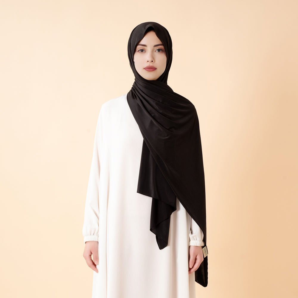 Mariam's Collection Premium Cooling Non-Slip Hijab |  Breathable Sports Hijab (MH196) — flat-lay composition