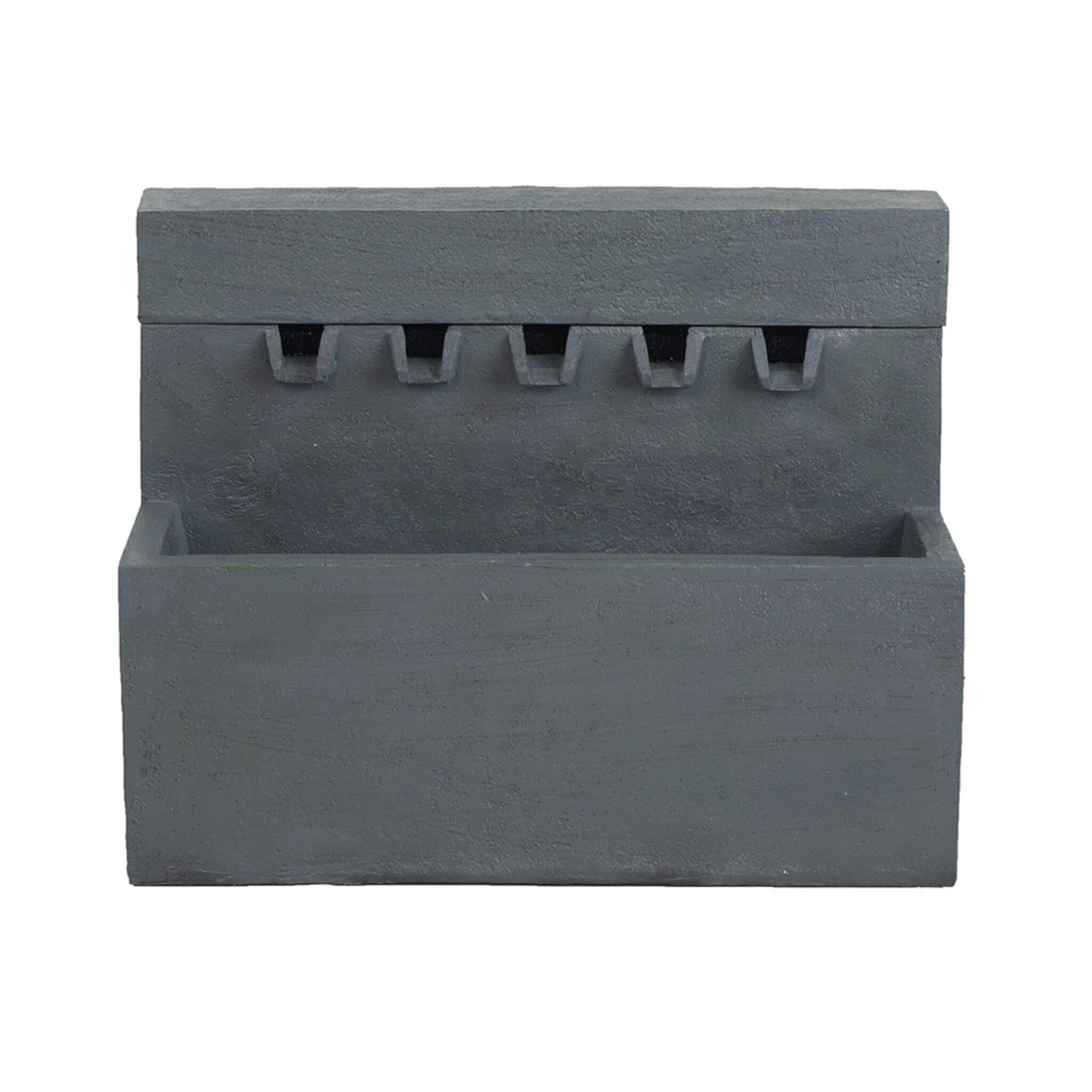 Alora Premium Outdoor Contemporary Modern Rectanglar Decorative Water Fountain, Gray (SAK09215) – SAKSBY WHOLESALE, view 3