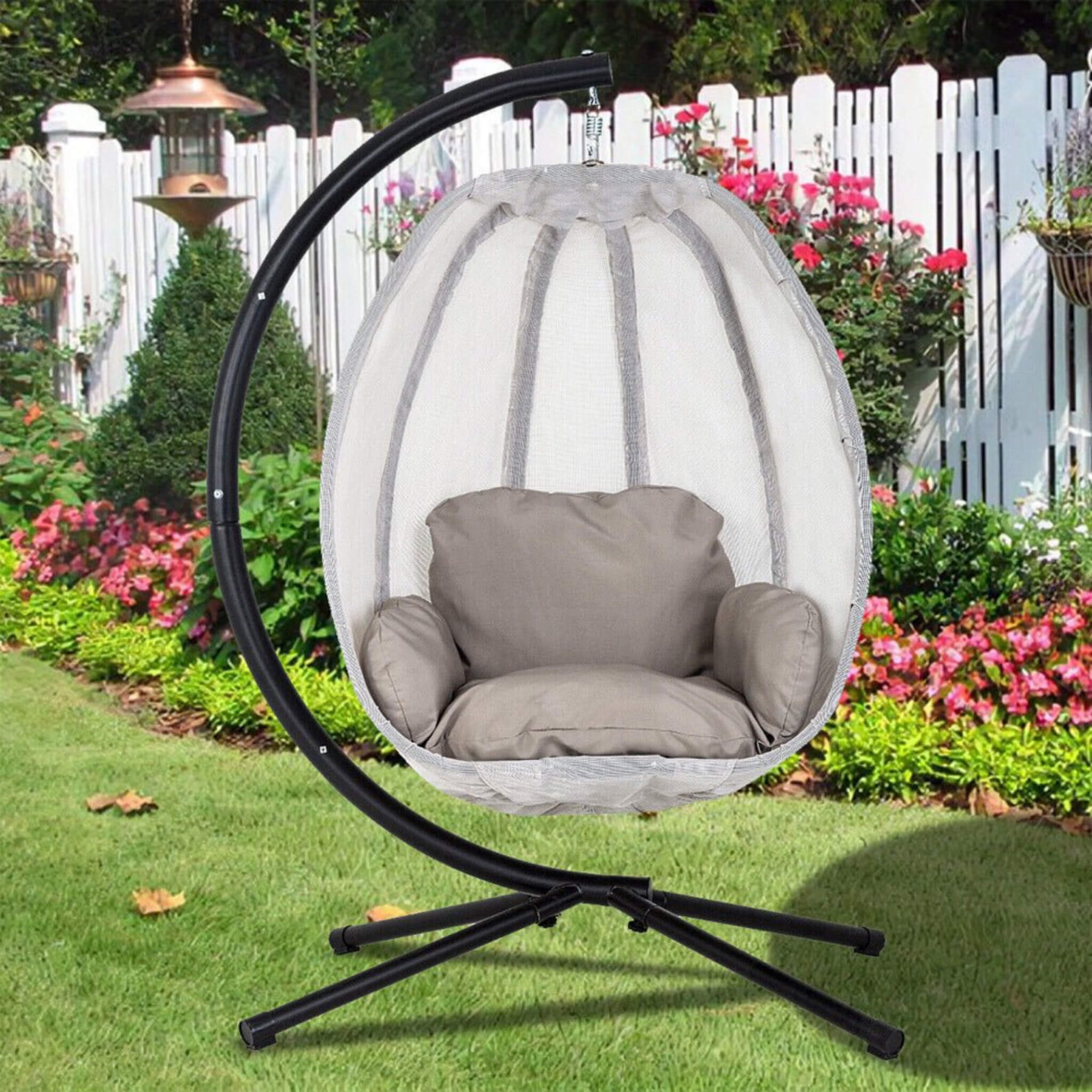 Alora Premium 70-Inch Outdoor Hammock Egg Swing Chair With Stand (SAK42317) – SAKSBY WHOLESALE, view 3