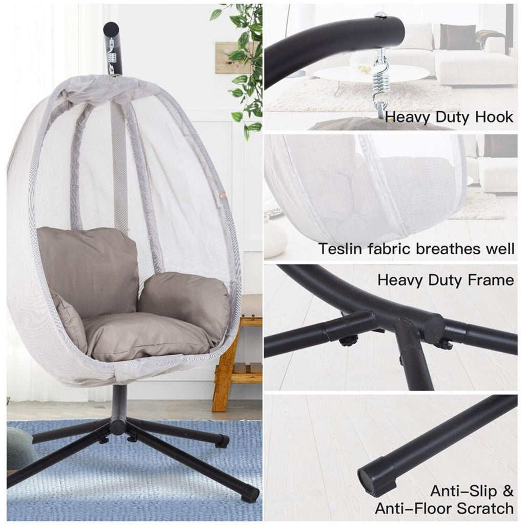 Alora Premium 70-Inch Outdoor Hammock Egg Swing Chair With Stand (SAK42317) – SAKSBY WHOLESALE, view 6