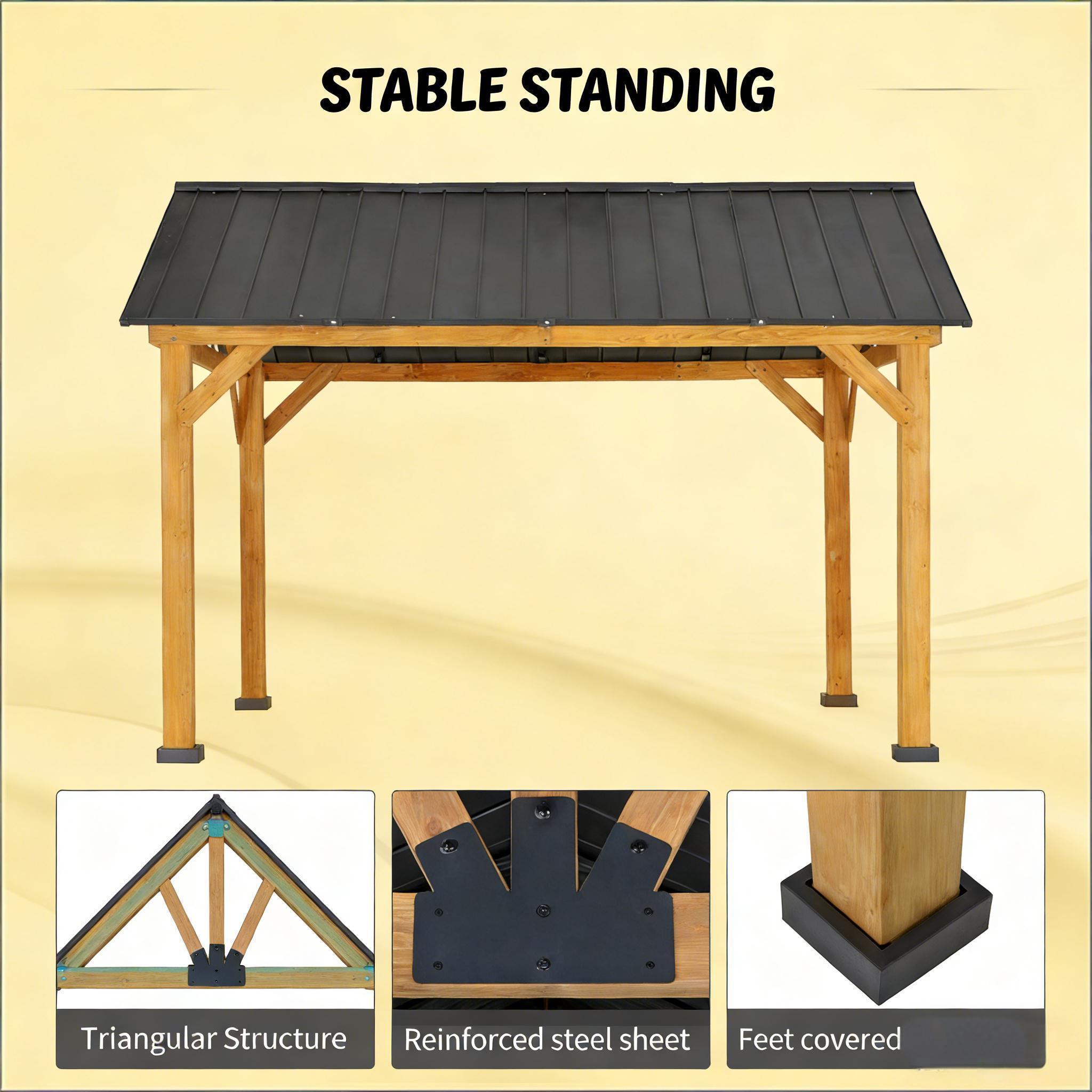 [09X11FT] Alora Premium Outdoor Hardtop Patio Backyard Gazebo (SAK86341) – SAKSBY WHOLESALE, view 6
