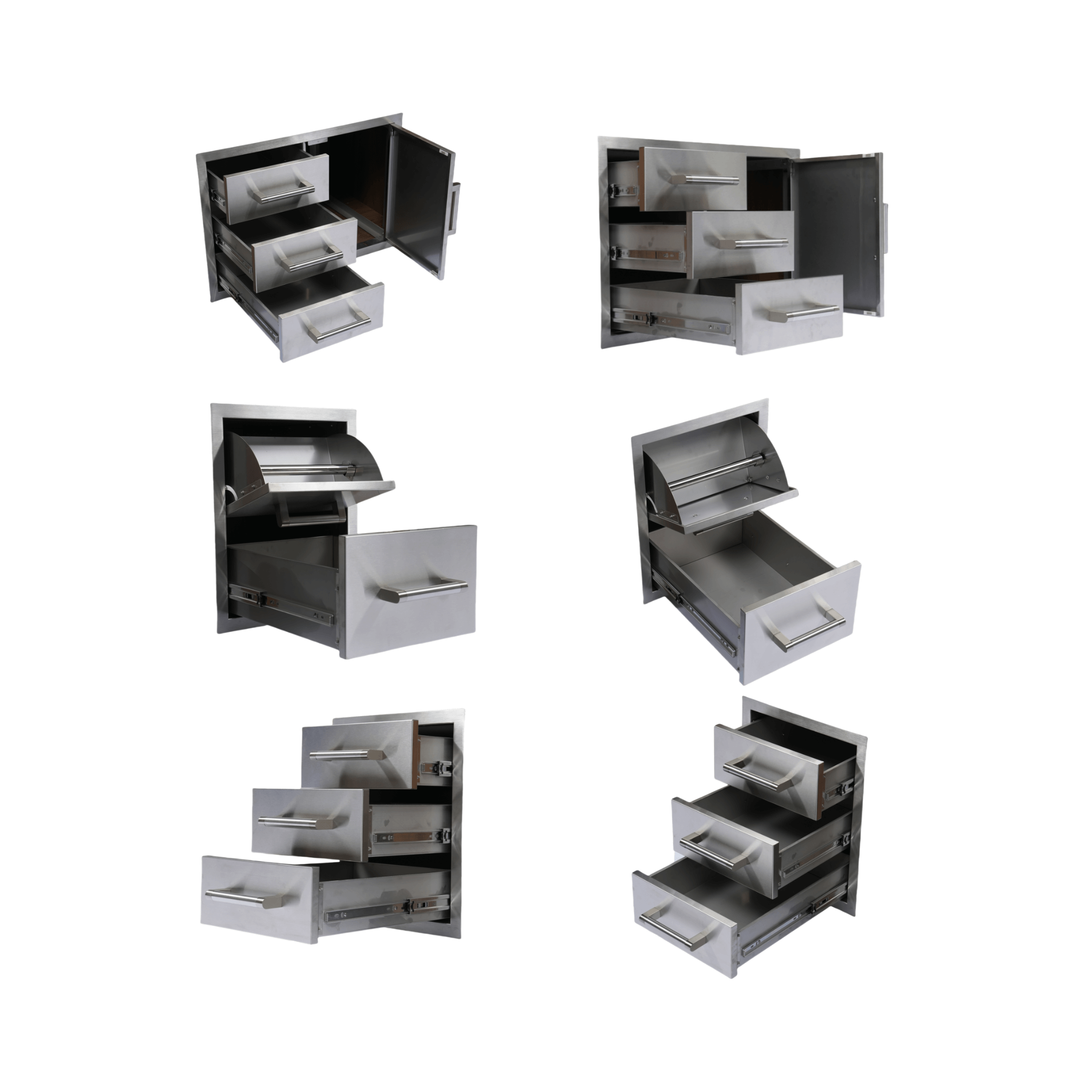Premium Outdoor Kitchen With 32-Inch 60K BTU Built-In Stainless Steel LPG Gas Grill, Door And Drawer Combo And Stainless Stee