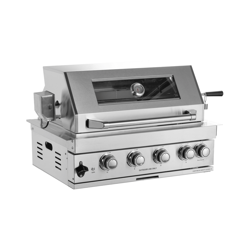 Premium Outdoor Kitchen With 32-Inch 60K BTU Built-In Stainless Steel LPG Gas Grill, Door And Drawer Combo And Stainless Stee