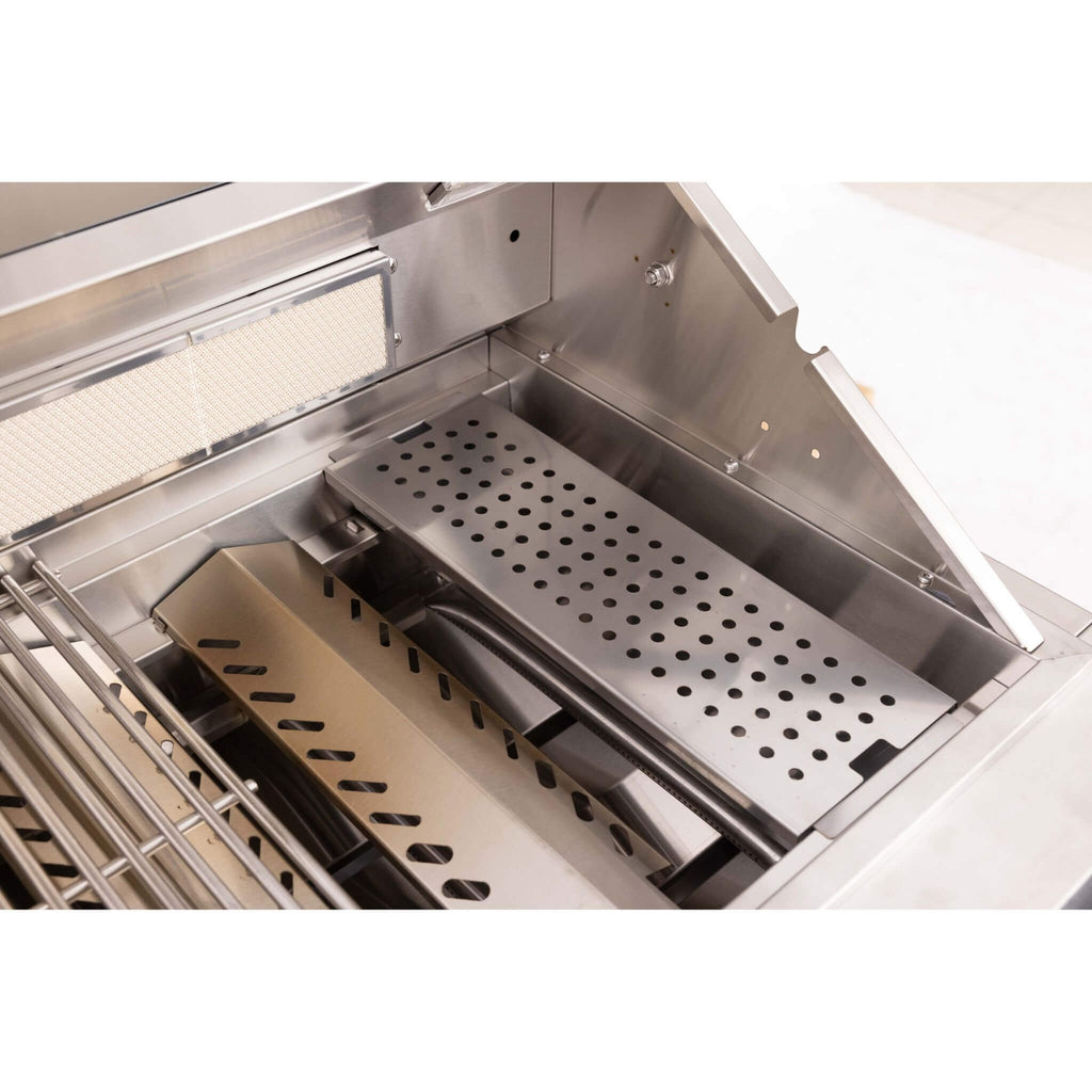 Premium Outdoor Kitchen With 32-Inch 60K BTU Built-In Stainless Steel LPG Gas Grill, Door And Drawer Combo And Stainless Stee