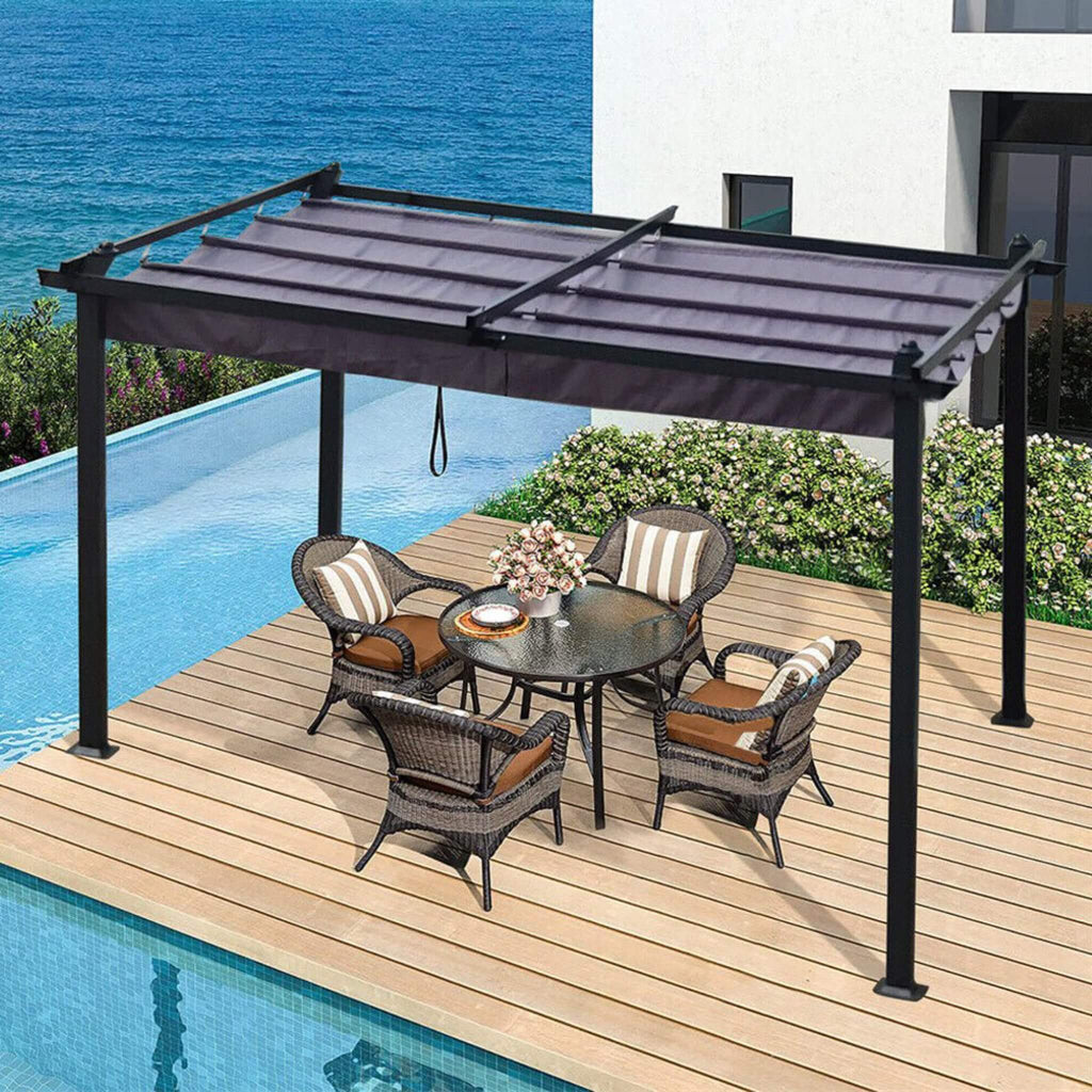 [10X13FT] Alora Premium Outdoor Patio Retractable Pergola With Canopy (SAK01864) – SAKSBY WHOLESALE, view 8