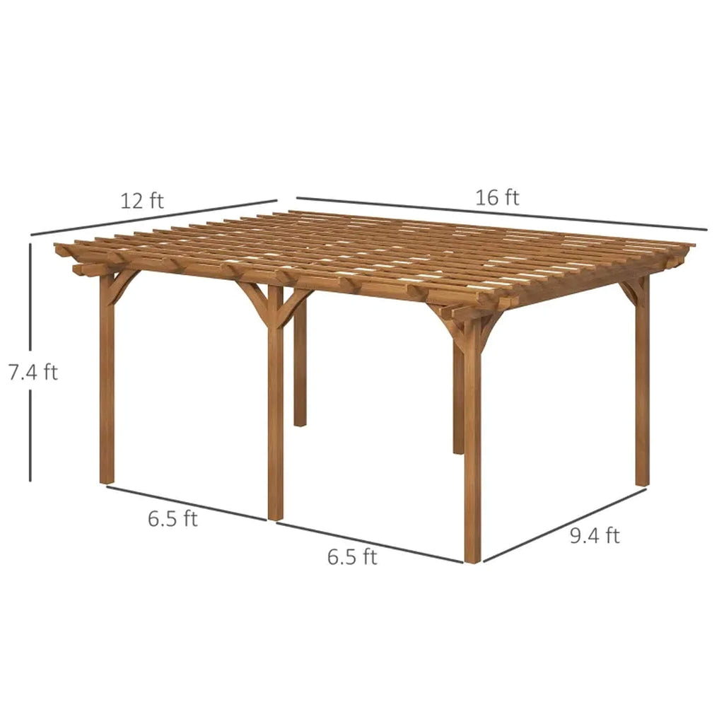[09X12FT] Alora Premium Outdoor Wooden Grape Trellis Pergola (SAK18579) – SAKSBY WHOLESALE, view 10