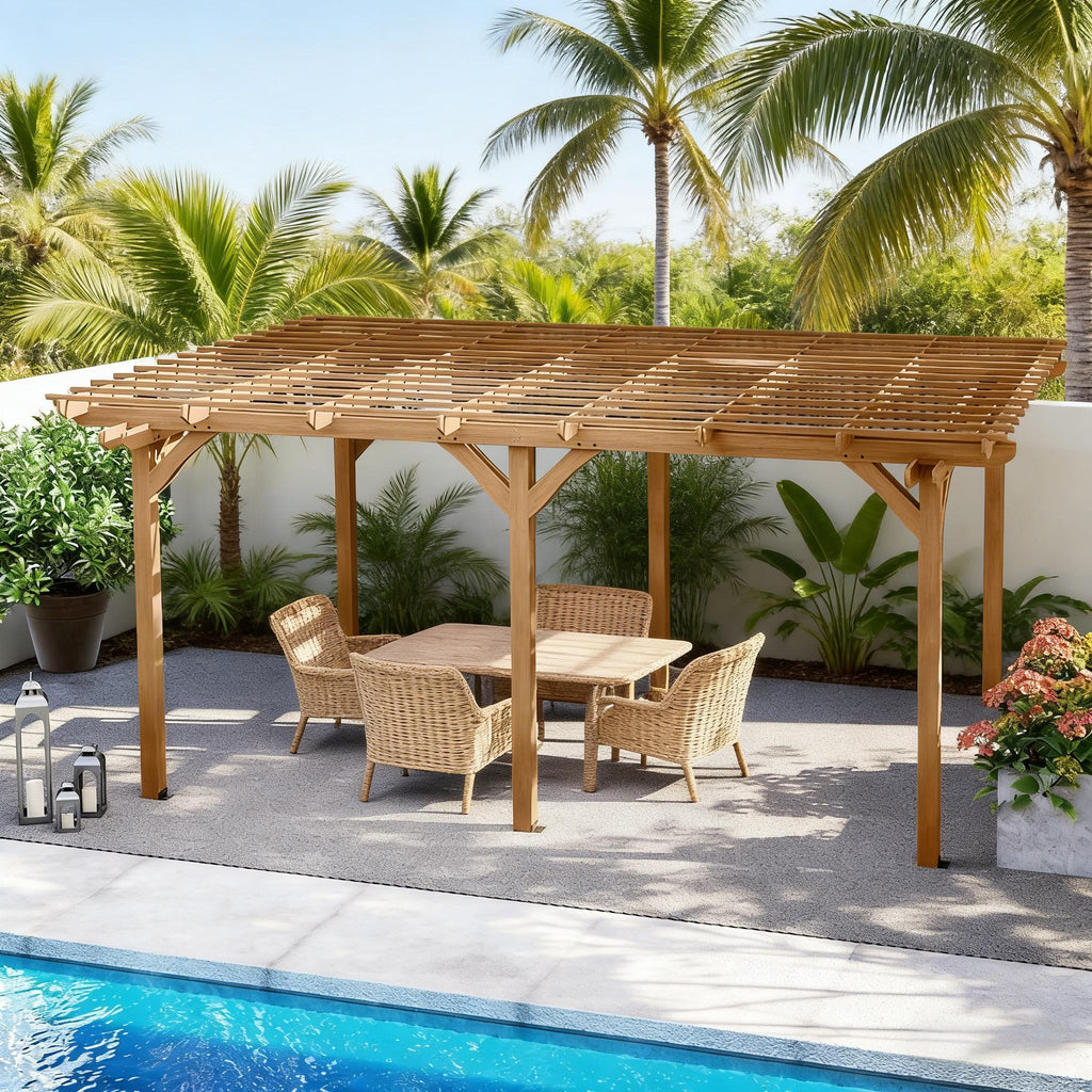 [09X12FT] Alora Premium Outdoor Wooden Grape Trellis Pergola (SAK18579) – SAKSBY WHOLESALE, view 9