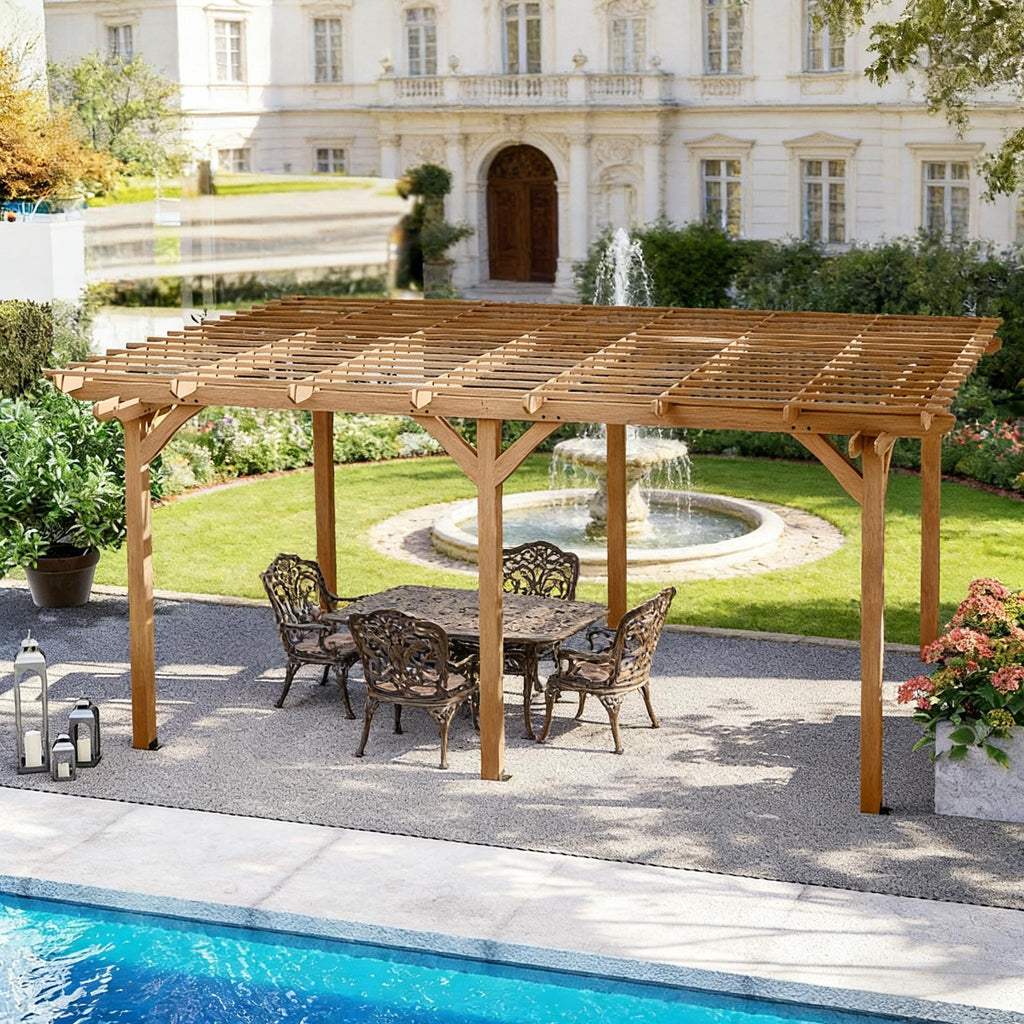 [09X12FT] Alora Premium Outdoor Wooden Grape Trellis Pergola (SAK18579) – SAKSBY WHOLESALE, view 3