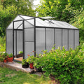 [06X12FT] Premium Polycarbonate Gray Walk-In Greenhouse Kit With Adjustable Vent And Lockable Door (SAK35264) – SAKSBY WHOLES