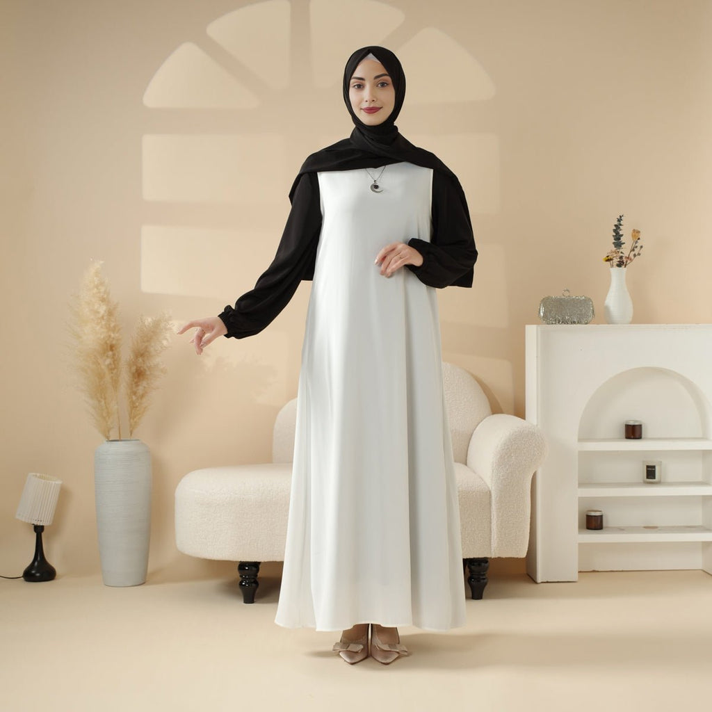 Mariam's Collection Premium Ribbon Sleeve Abaya: An Elegant Four-piece Abaya Set (MOA105) — comparison shot