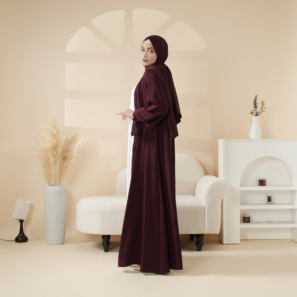 Mariam's Collection Premium Ribbon Sleeve Abaya: An Elegant Four-piece Abaya Set (MOA105) — feature highlight