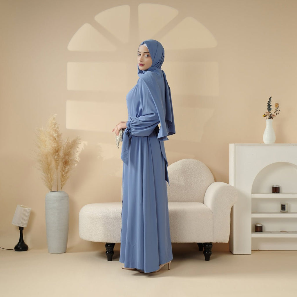 Mariam's Collection Premium Ribbon Sleeve Abaya: An Elegant Four-piece Abaya Set (MOA105) — detail shot 7