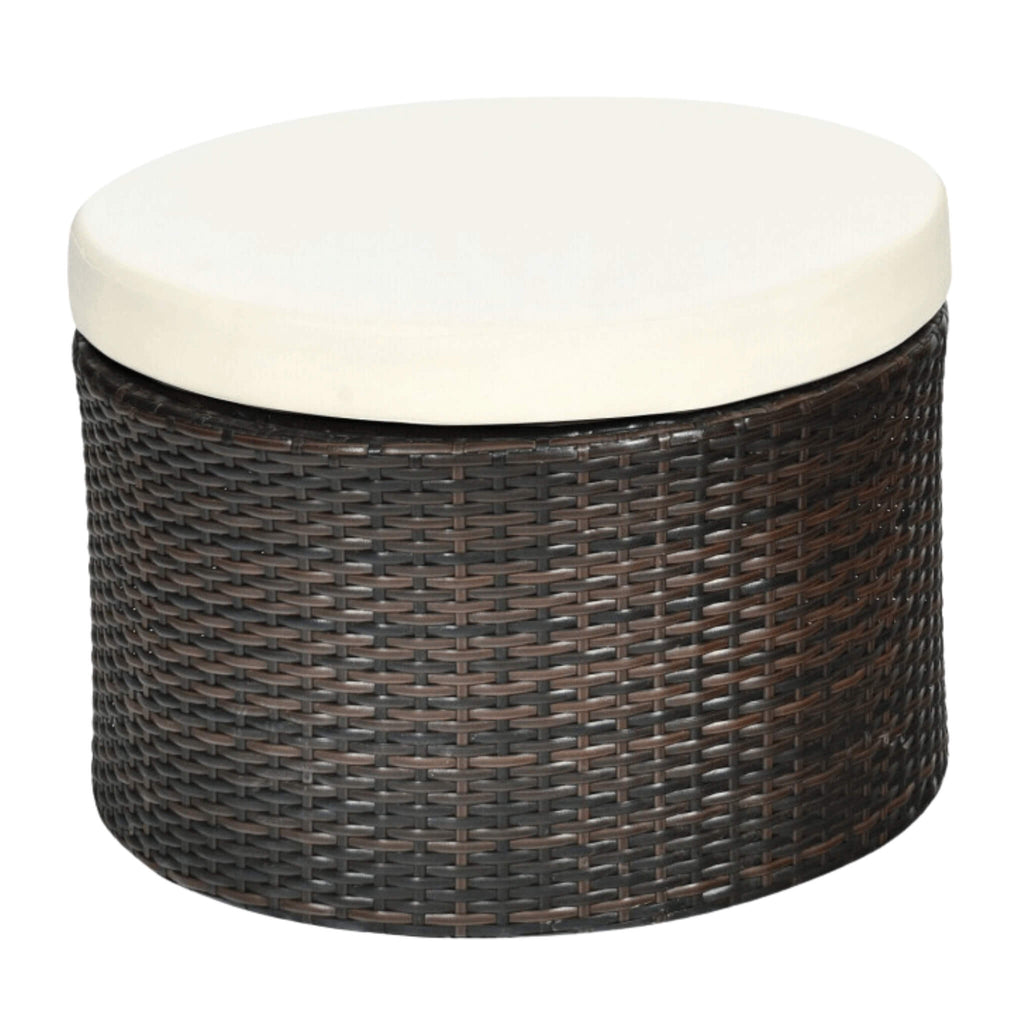 Alora Premium 76-Inch Round Outdoor Patio Rattan Daybed W/ Canopy & Table (SAK96418) – SAKSBY WHOLESALE, view 8