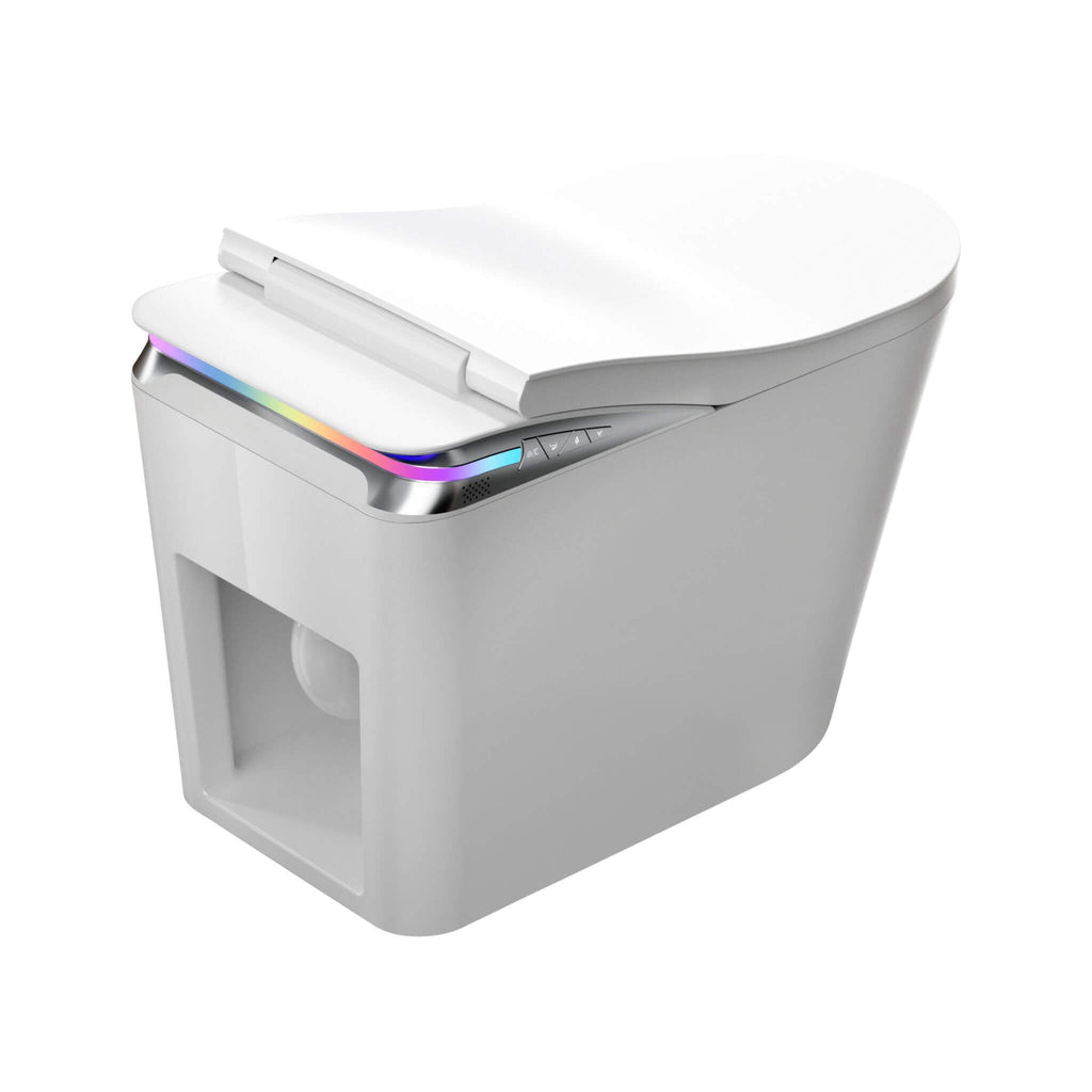 Nuvia Premium Smart Auto Flush Toilet With Foot Sensor, Remote, Heated Seat And Night Light (SAK56378) – SAKSBY WHOLESALE, vi