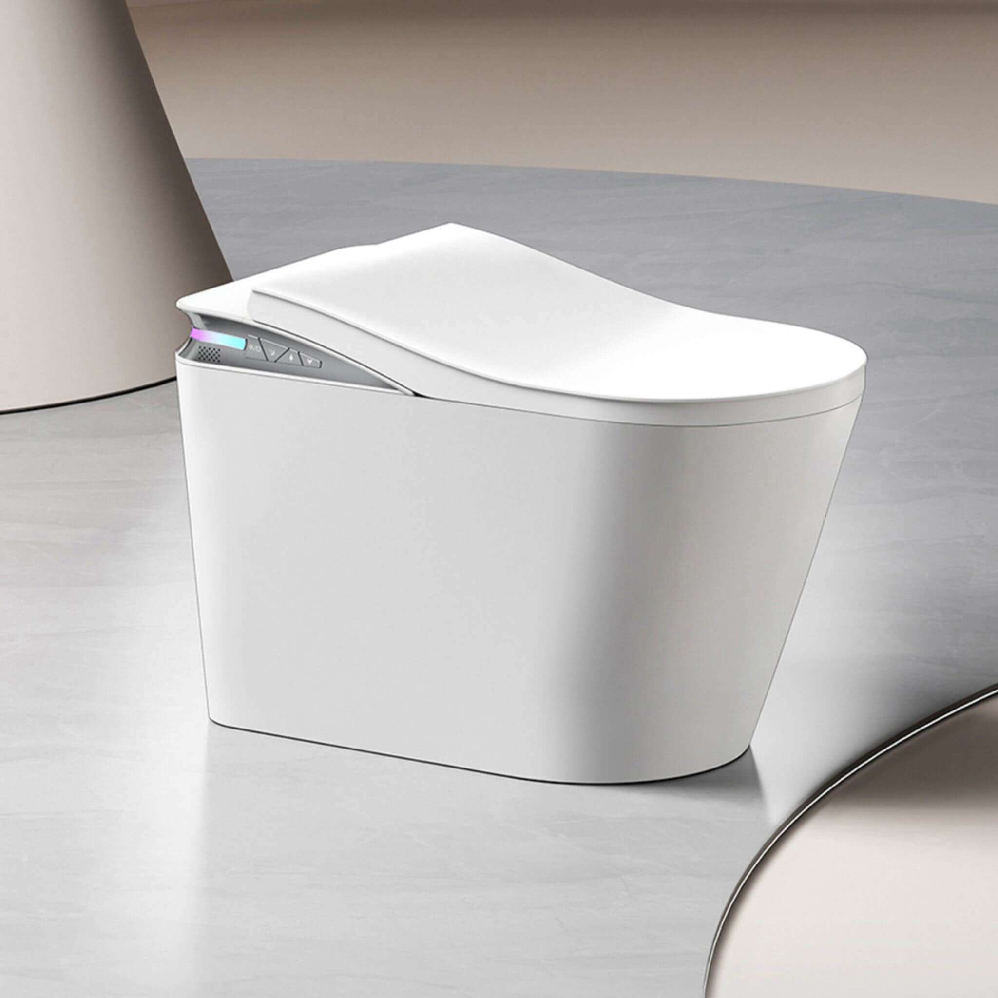 Nuvia Premium Smart Auto Flush Toilet With Foot Sensor, Remote, Heated Seat And Night Light (SAK56378) – SAKSBY WHOLESALE, vi