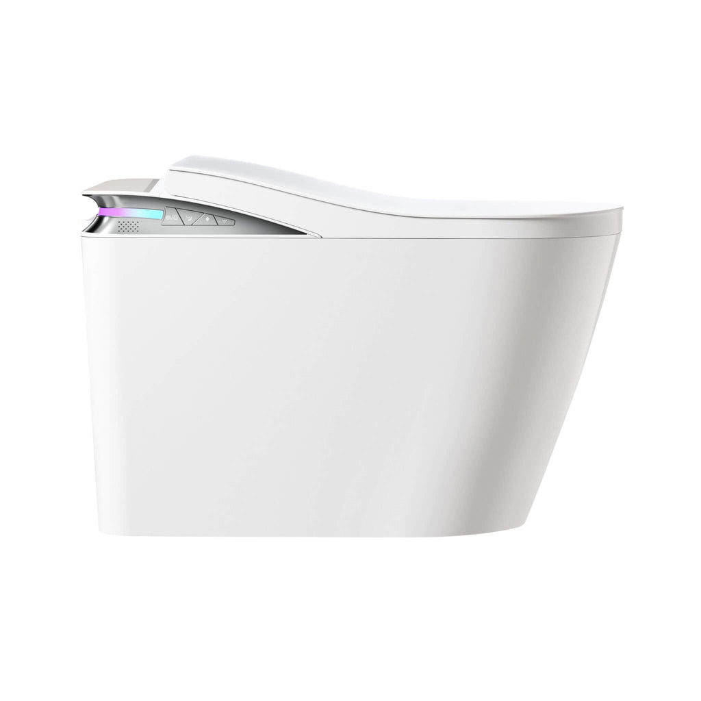 Nuvia Premium Smart Auto Flush Toilet With Foot Sensor, Remote, Heated Seat And Night Light (SAK56378) – SAKSBY WHOLESALE, vi