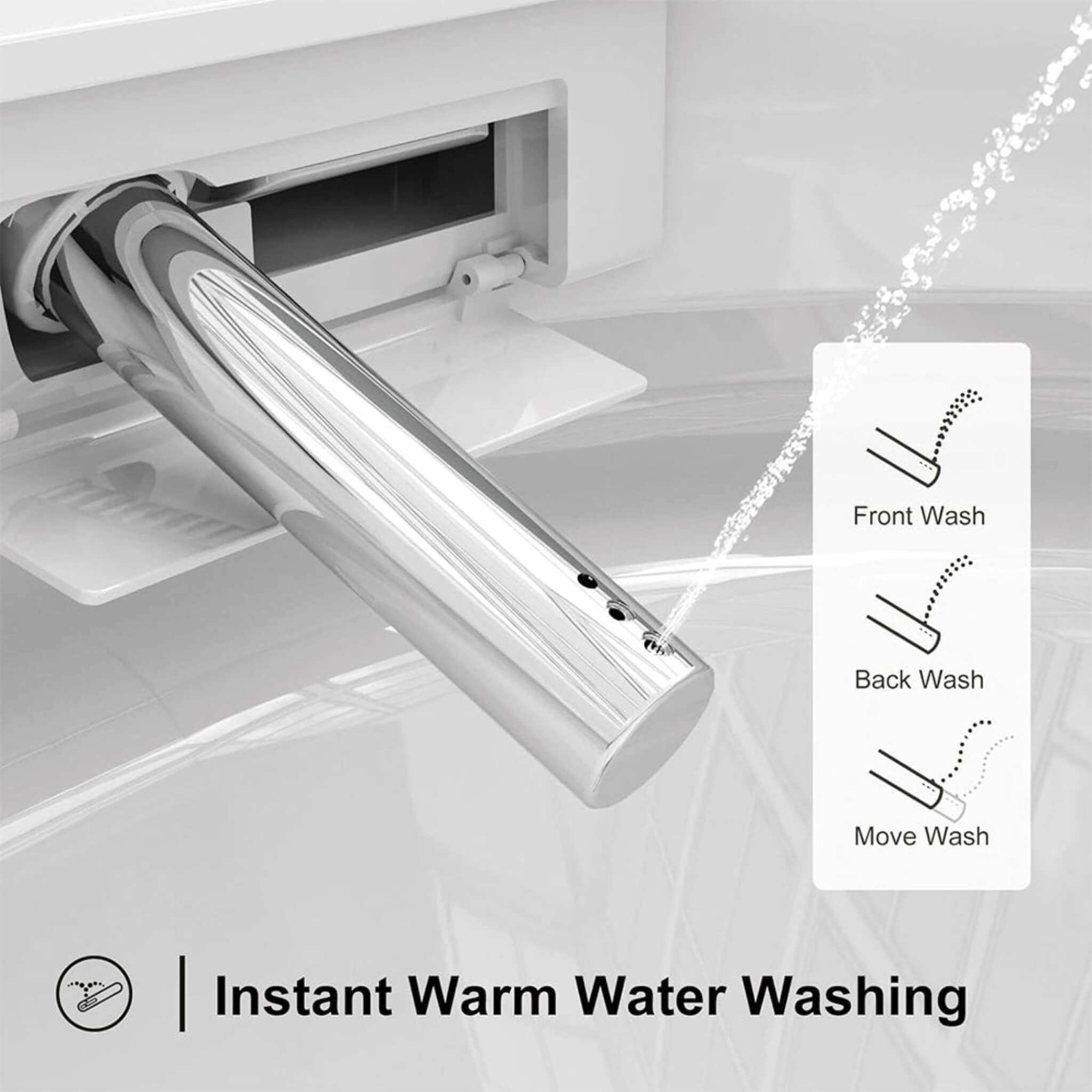 Nuvia Premium Smart Heated Tankless Bidet Toilet With Dual Flush System (SAK10485) – SAKSBY WHOLESALE, view 3