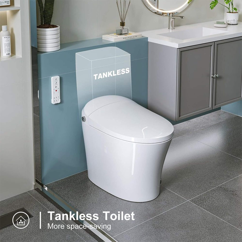 Nuvia Premium Smart Heated Tankless Bidet Toilet With Dual Flush System (SAK10485) – SAKSBY WHOLESALE, view 6