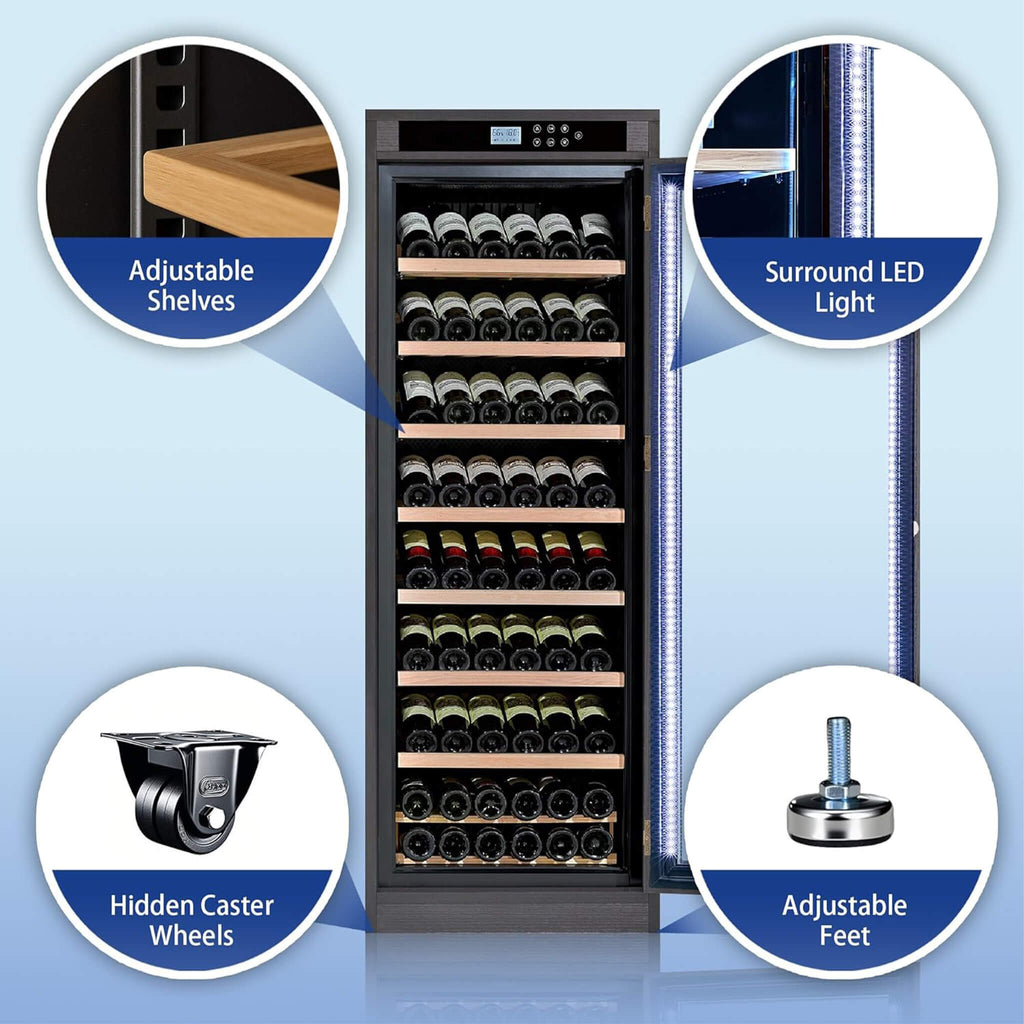 Nuvia 102-Bottle Smart Temperature-Controlled Multi-Tier Wine Cabinet For Home And Bar (SAK46361) – SAKSBY WHOLESALE, view 6