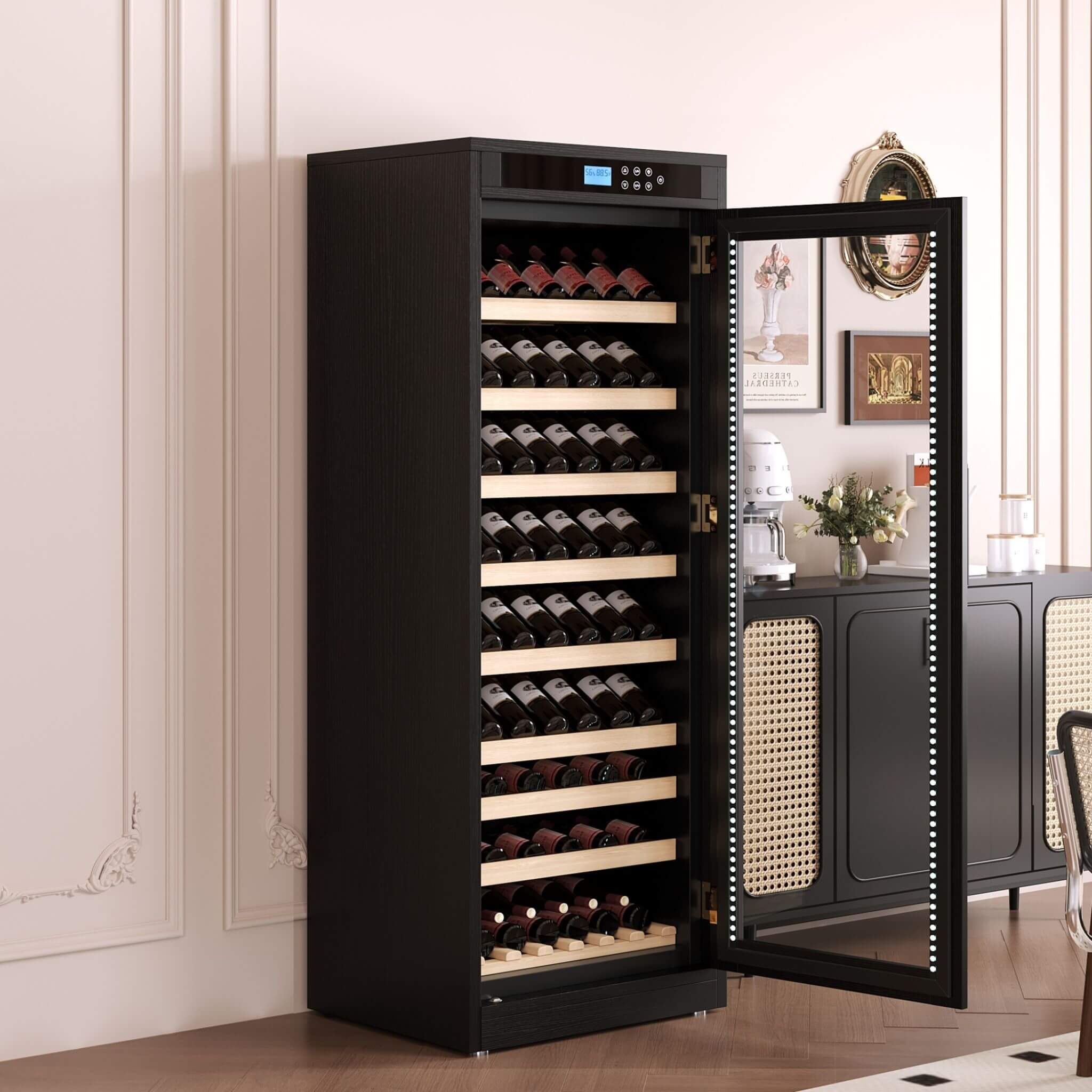 Nuvia 102-Bottle Smart Temperature-Controlled Multi-Tier Wine Cabinet For Home And Bar (SAK46361) – SAKSBY WHOLESALE, view 9