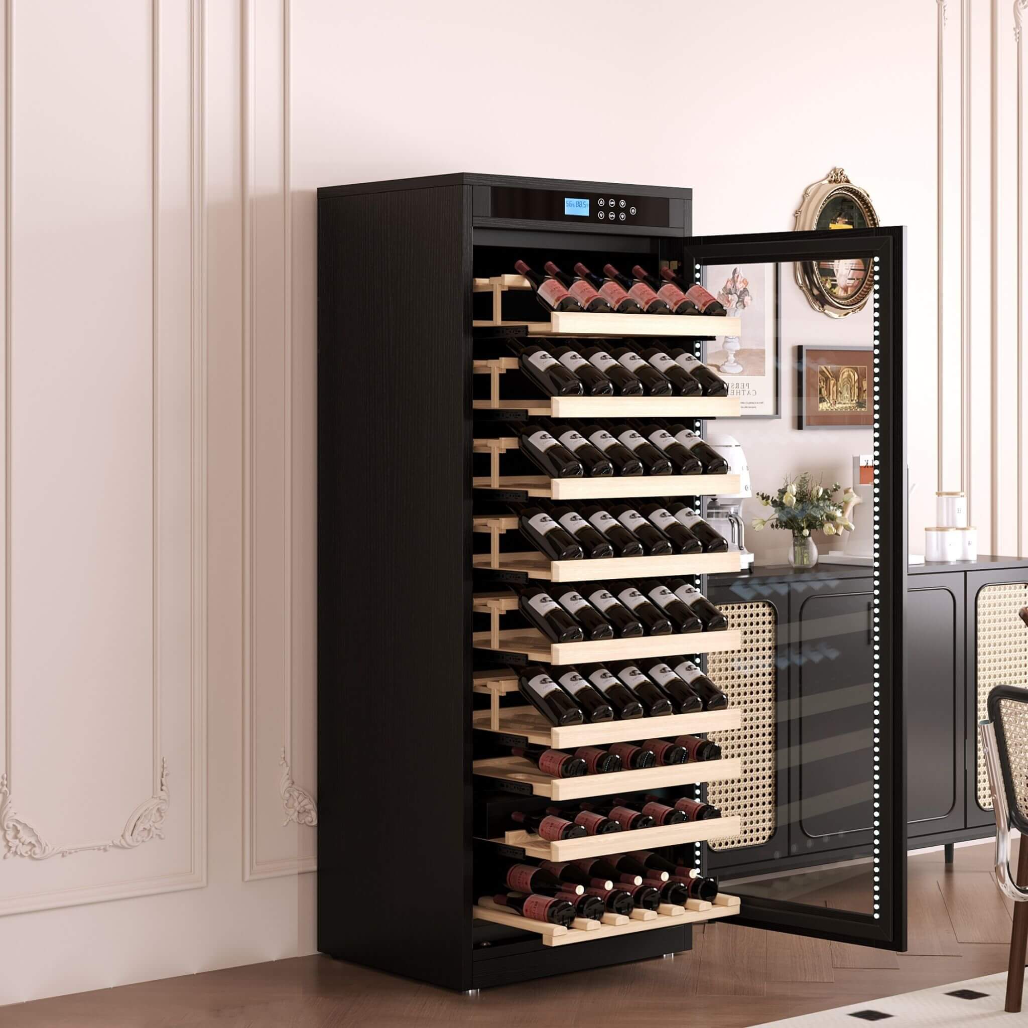 Nuvia 102-Bottle Smart Temperature-Controlled Multi-Tier Wine Cabinet For Home And Bar (SAK46361) – SAKSBY WHOLESALE, view 11