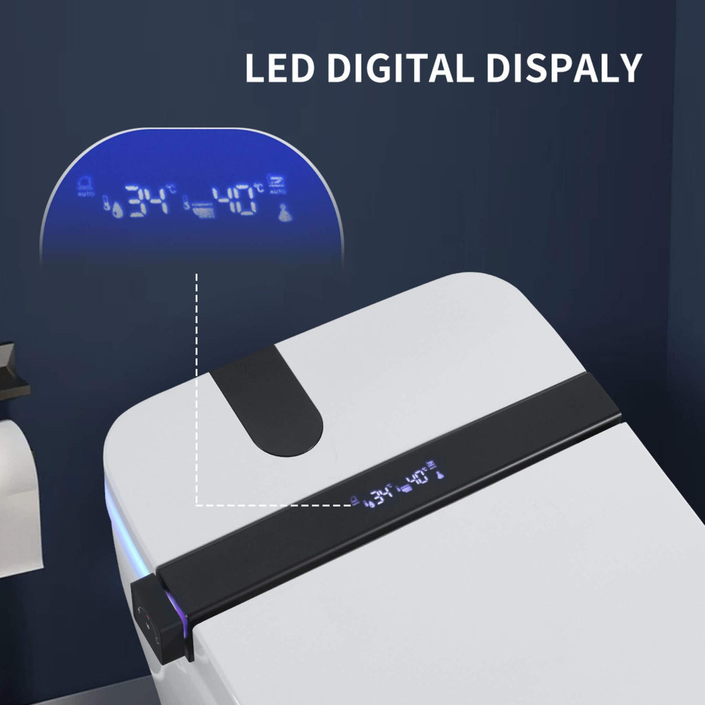 Nuvia Premium Smart Toilet With Bidet Seat LED Display & Night Light (SAK81465) – SAKSBY WHOLESALE, view 8