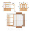 Premium Walk-In Spruce Wood Greenhouse With Pergola And Shelves (SAK75890) – SAKSBY WHOLESALE, view 10
