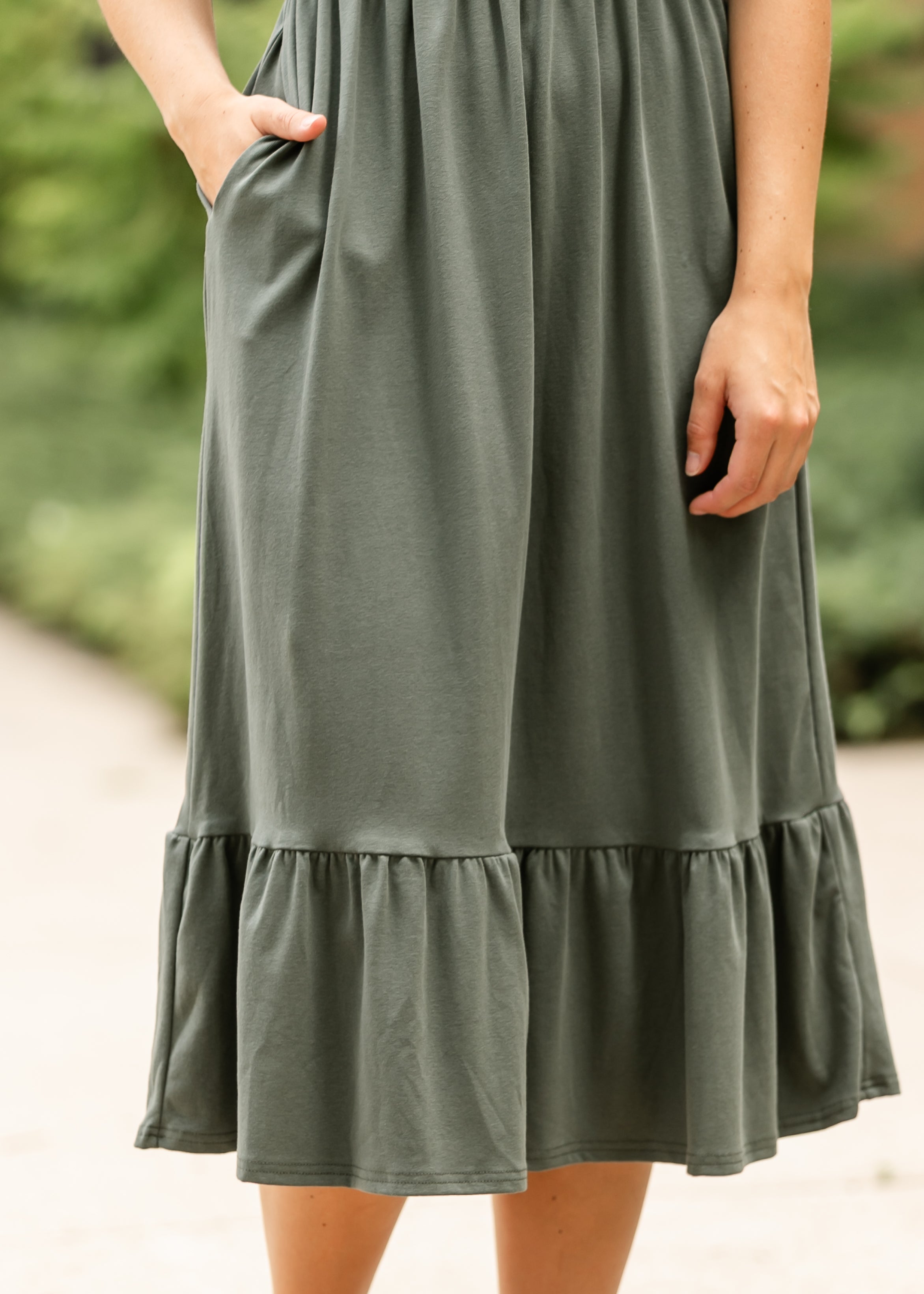 Inherit Co. Amy Puff Sleeve Midi Dress — packaging