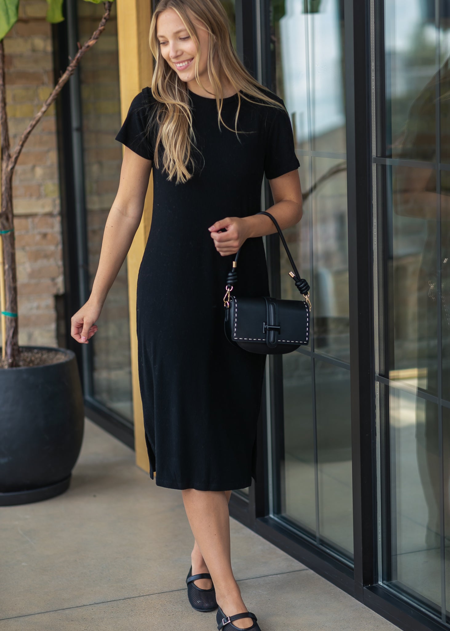 Inherit Co. Baylor Ultra Soft Ribbed T-Shirt Dress — packaging