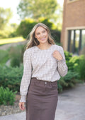 Inherit Co. Blake Cinched Sleeve Blouse — color detail