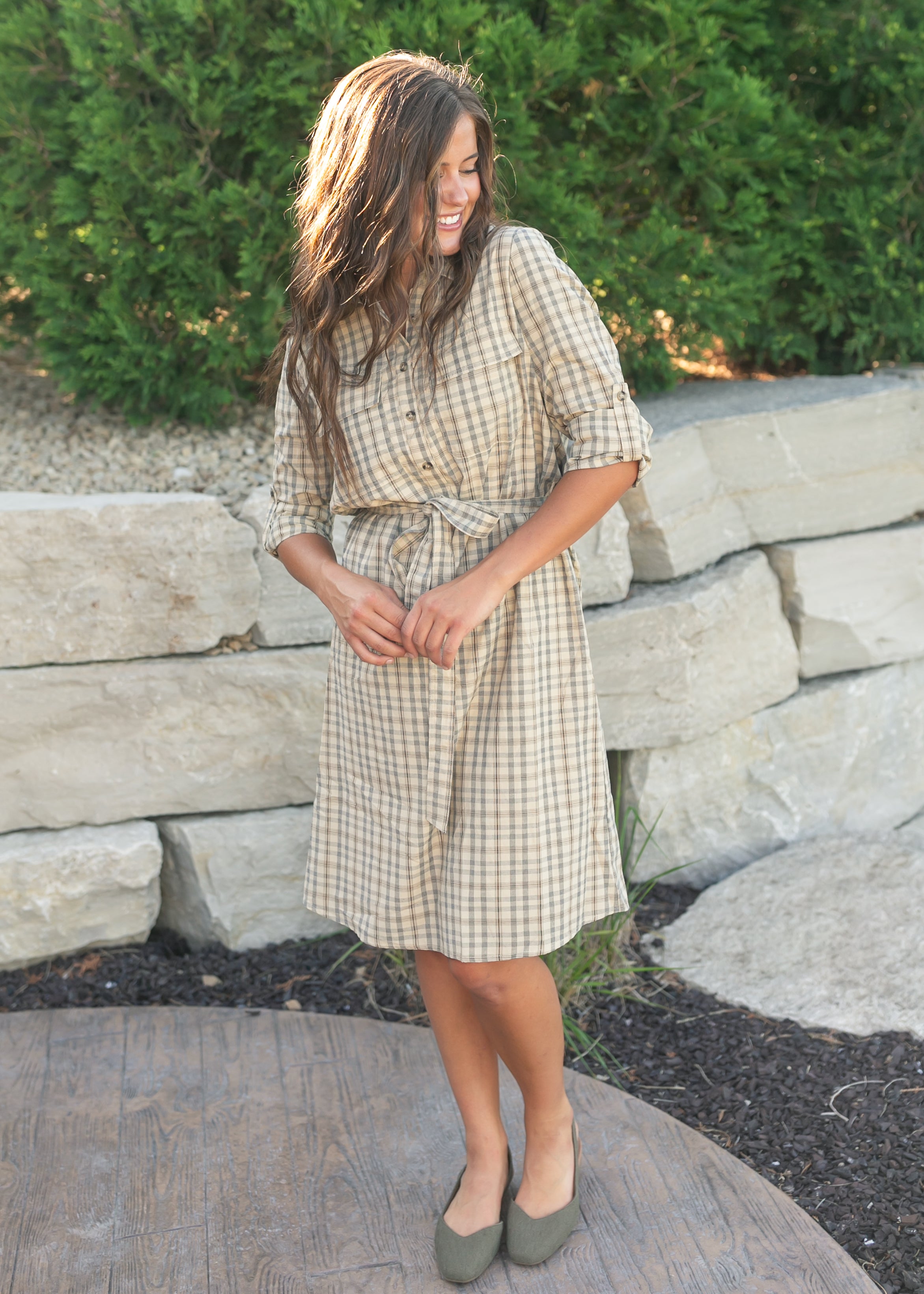 Inherit Co. Kimberly Shirt Dress - FINAL SALE — size reference