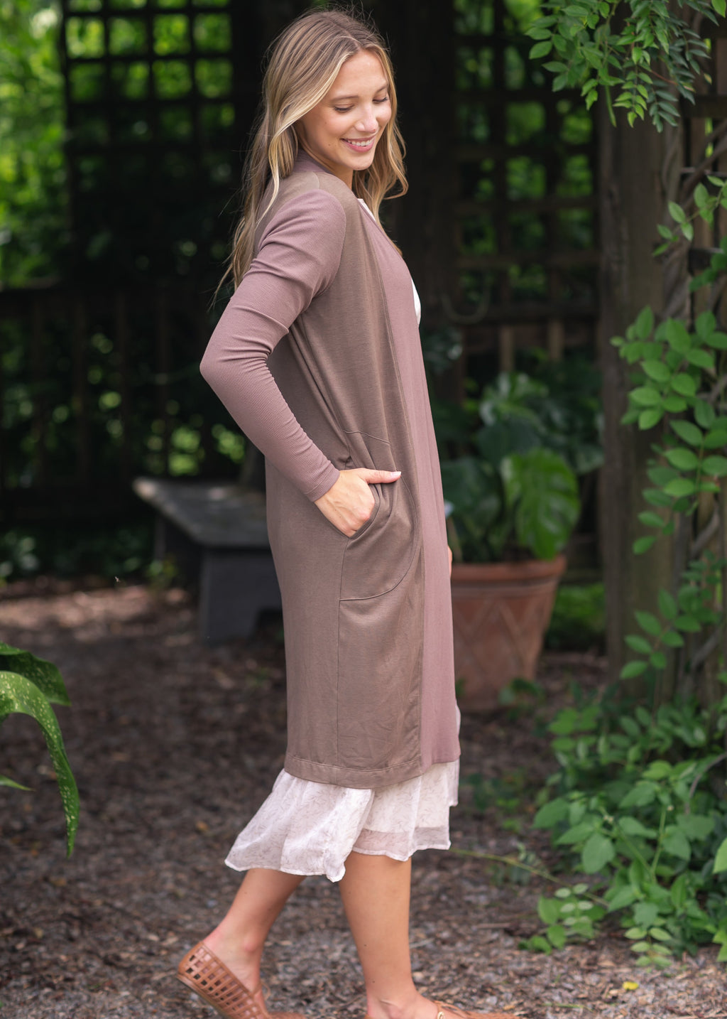 Inherit Co. Kylin Open Front Cardigan — alternative angle