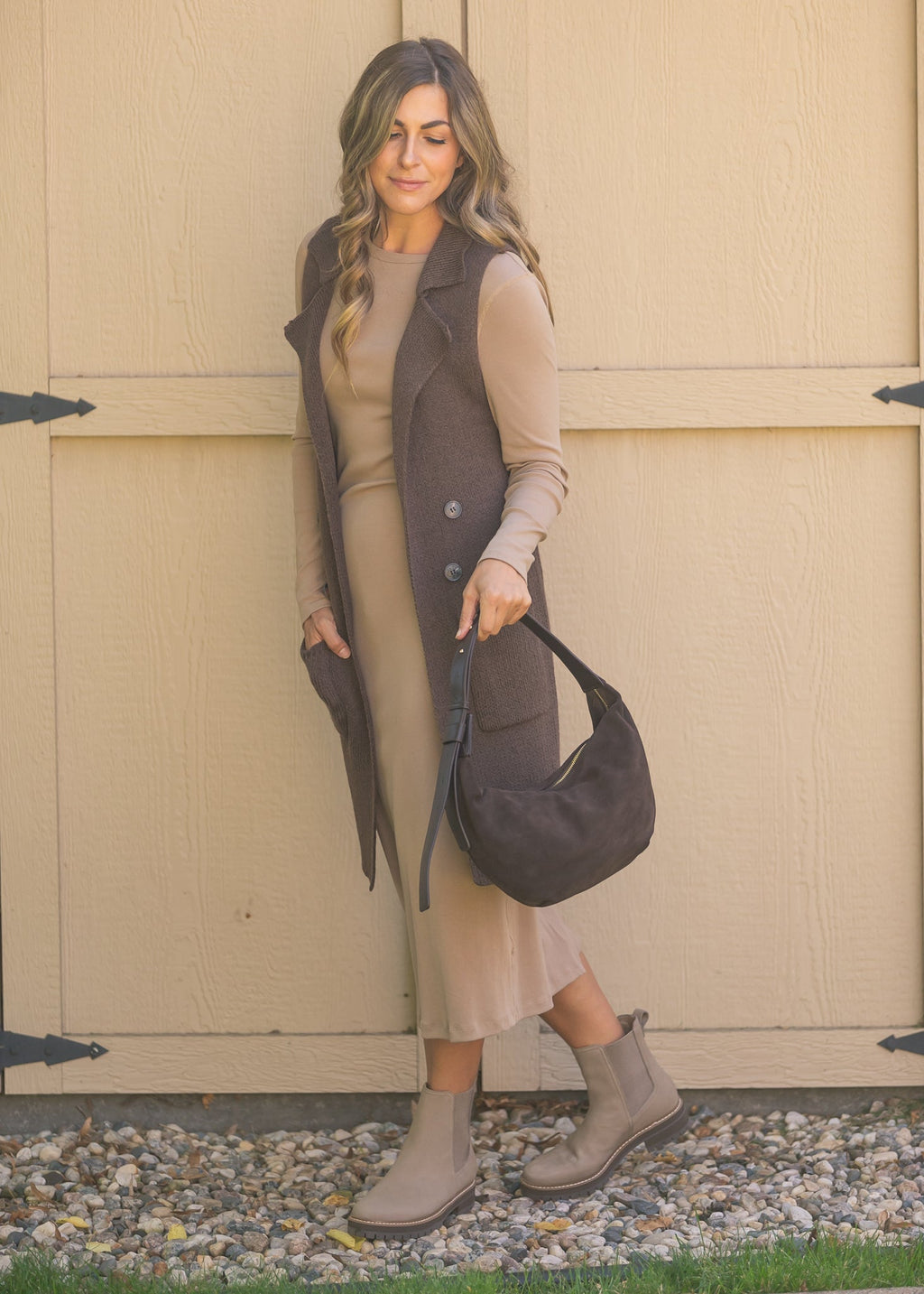 Inherit Co. Sola Knit Maxi Dress - FINAL SALE — fabric or material detail