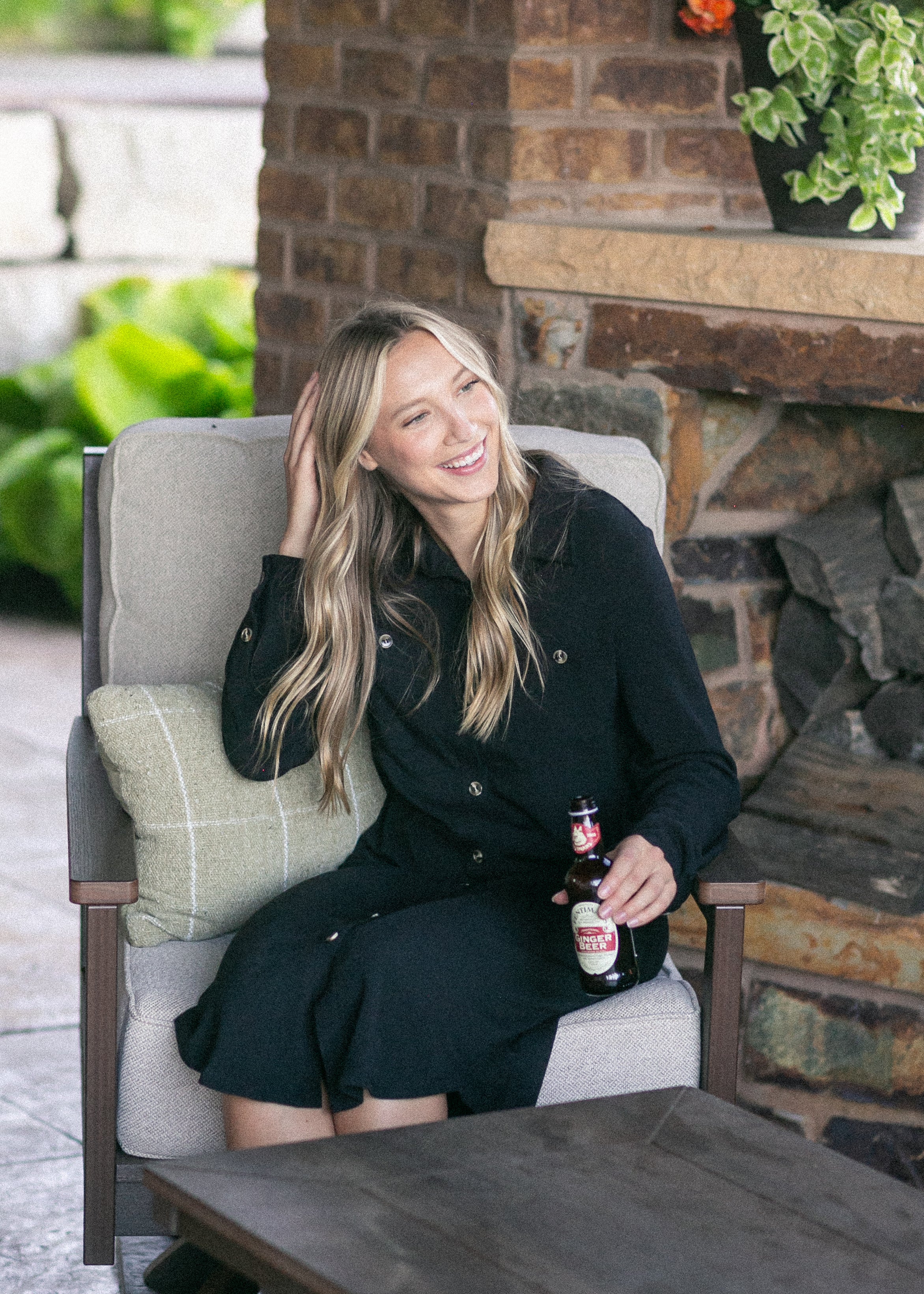 Inherit Co. Teagan Black Ultra Soft Shirt Dress - FINAL SALE — main product shot