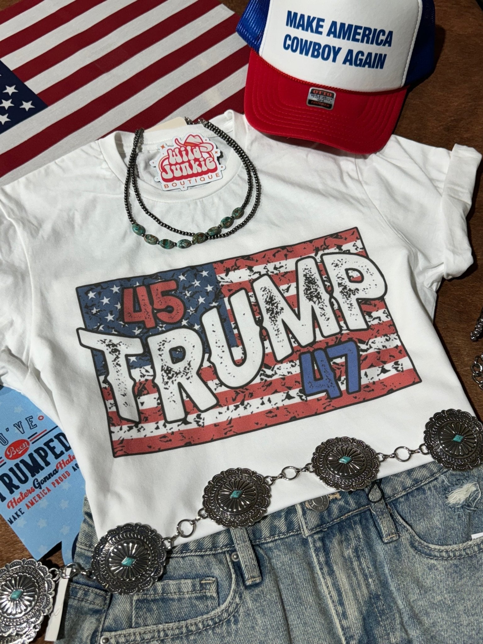Wild Junkie President Trump: 45 & 47 Graphic Tee — graphic tees category context