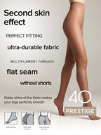 TheRanok.com Tights Conte Prestige 40 Den - Sheer to Waist Noble Shine — alternative angle