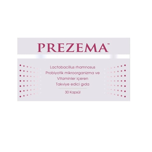 Prezema Probiotic Supplement with Biotin and Vitamin D3 - 30 Capsules for Gut Health and Immune System Support