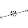 BodyCandy Clear Green Gem Fruity Tree of Life Industrial Barbell 38mm — main product shot