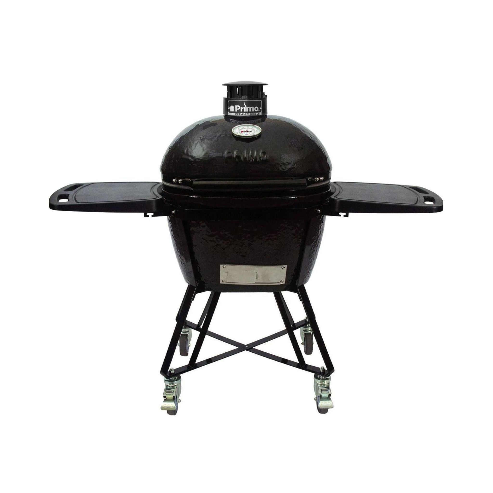 Primo Oval Large 300 All-In-One Ceramic Kamado Grill W/ Cradle, Side Shelves & Stainless Steel Grates [PGCLGC] (SAK21293) – S