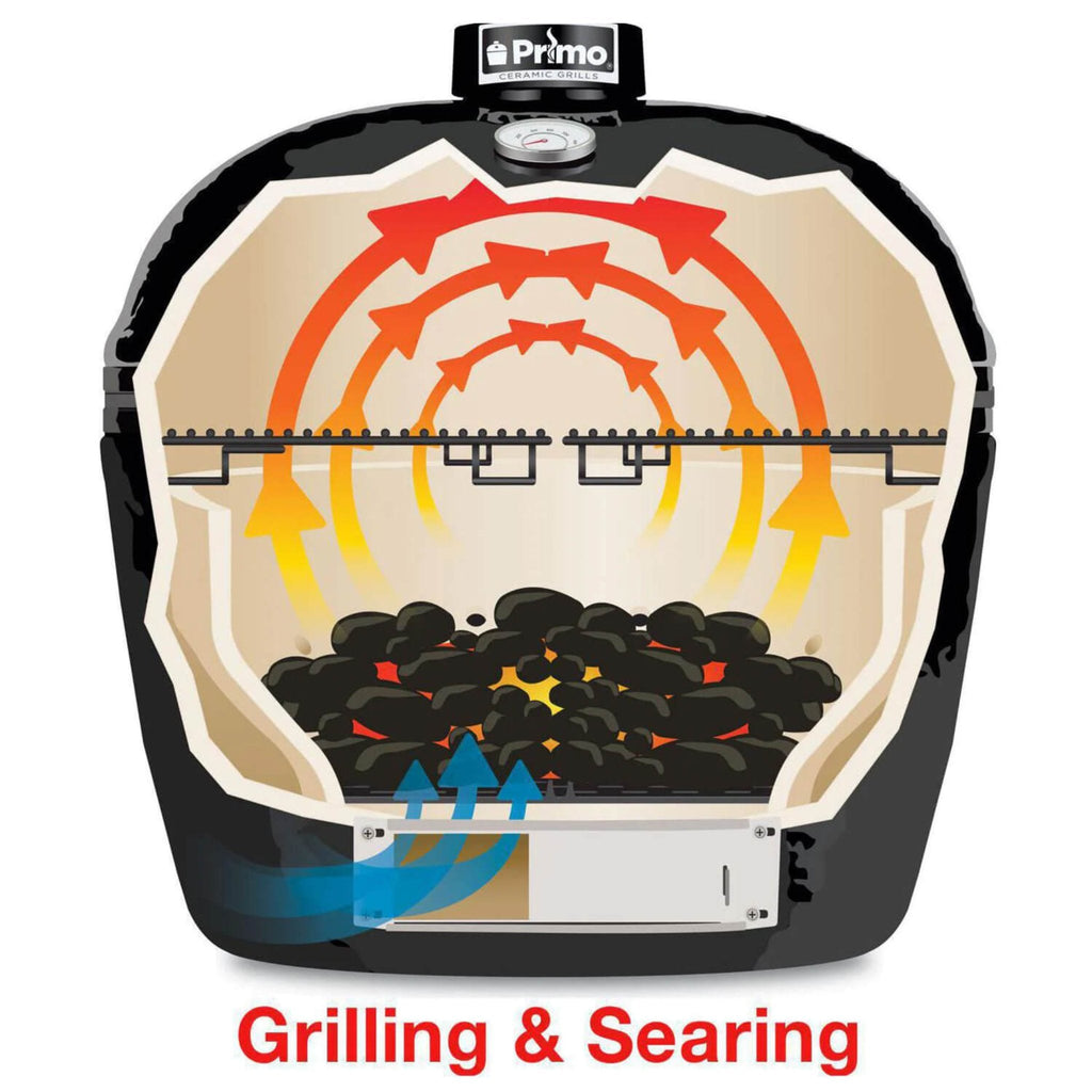 Primo Oval XL 400 Ceramic Kamado BBQ Grill W/ Stainless Steel Grates [PGCXLH] (SAK23100) – SAKSBY WHOLESALE, view 12