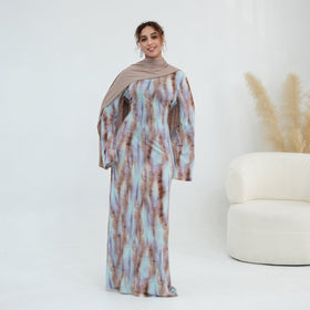 Print Stretch Maxi Dress(MS429)