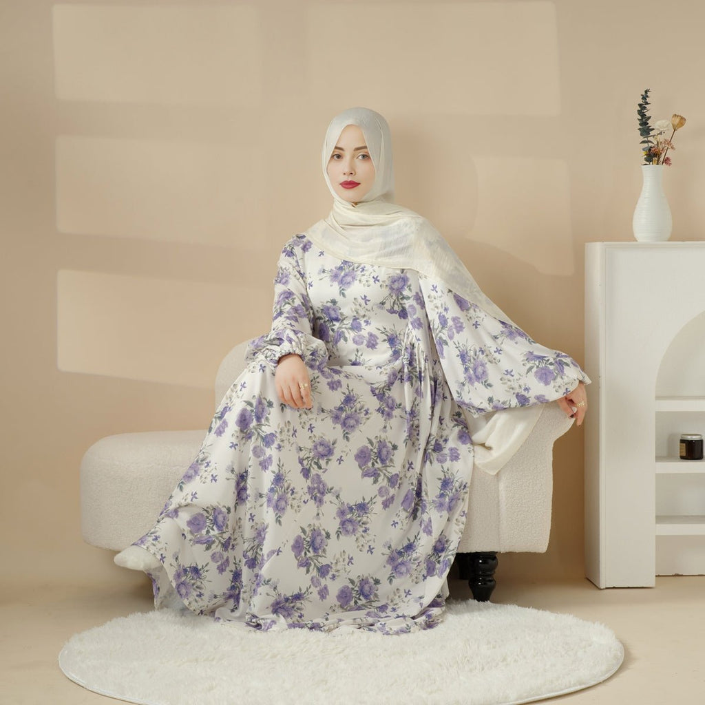 Mariam's Collection Printed Reversible Abaya (MA082) — comparison shot
