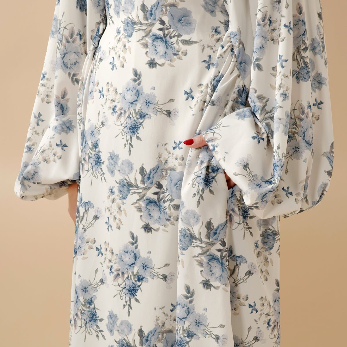Mariam's Collection Printed Reversible Abaya (MA082) — construction detail