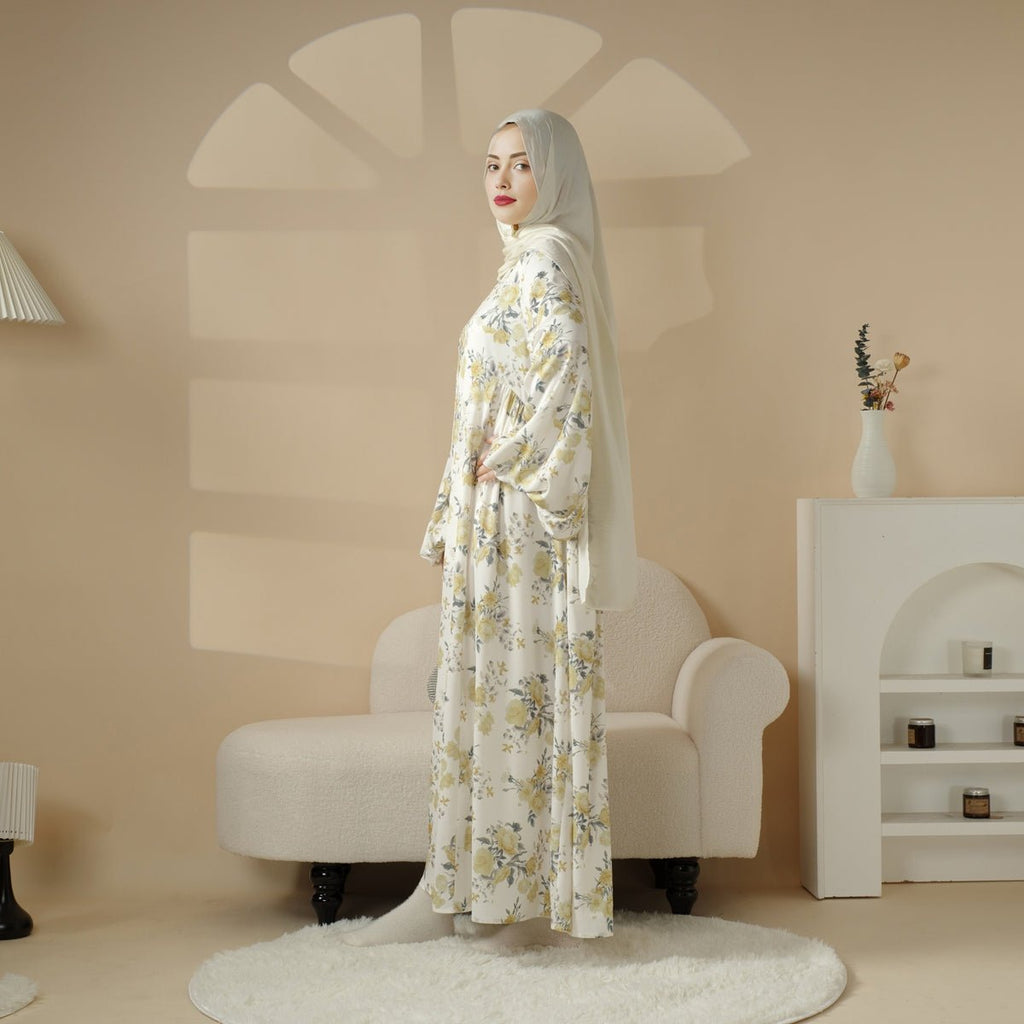 Mariam's Collection Printed Reversible Abaya (MA082) — flat-lay composition