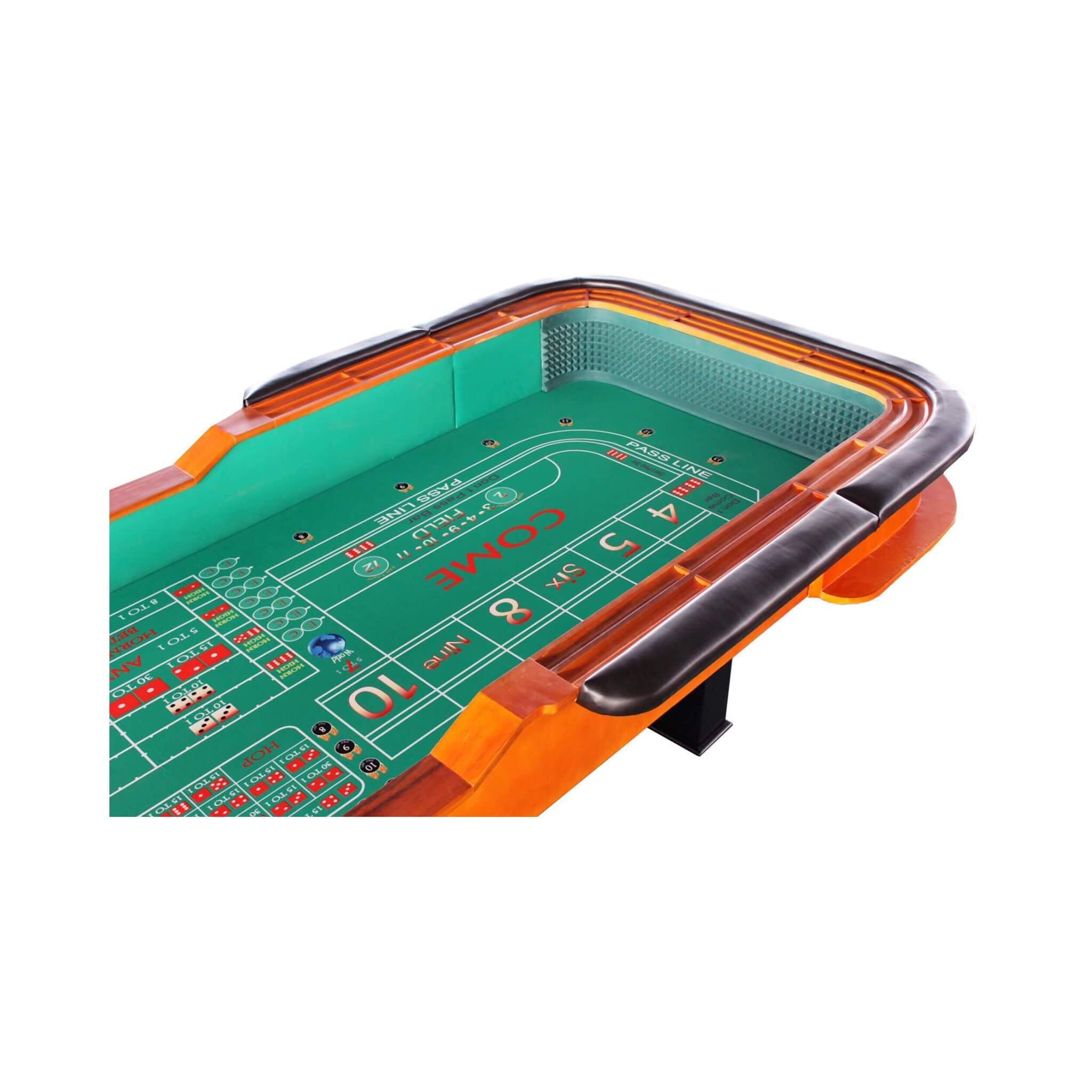 Professional 12FT Craps Table With Full Drink Rail And Padded Rim Cover (SAK76258) – SAKSBY WHOLESALE, view 4